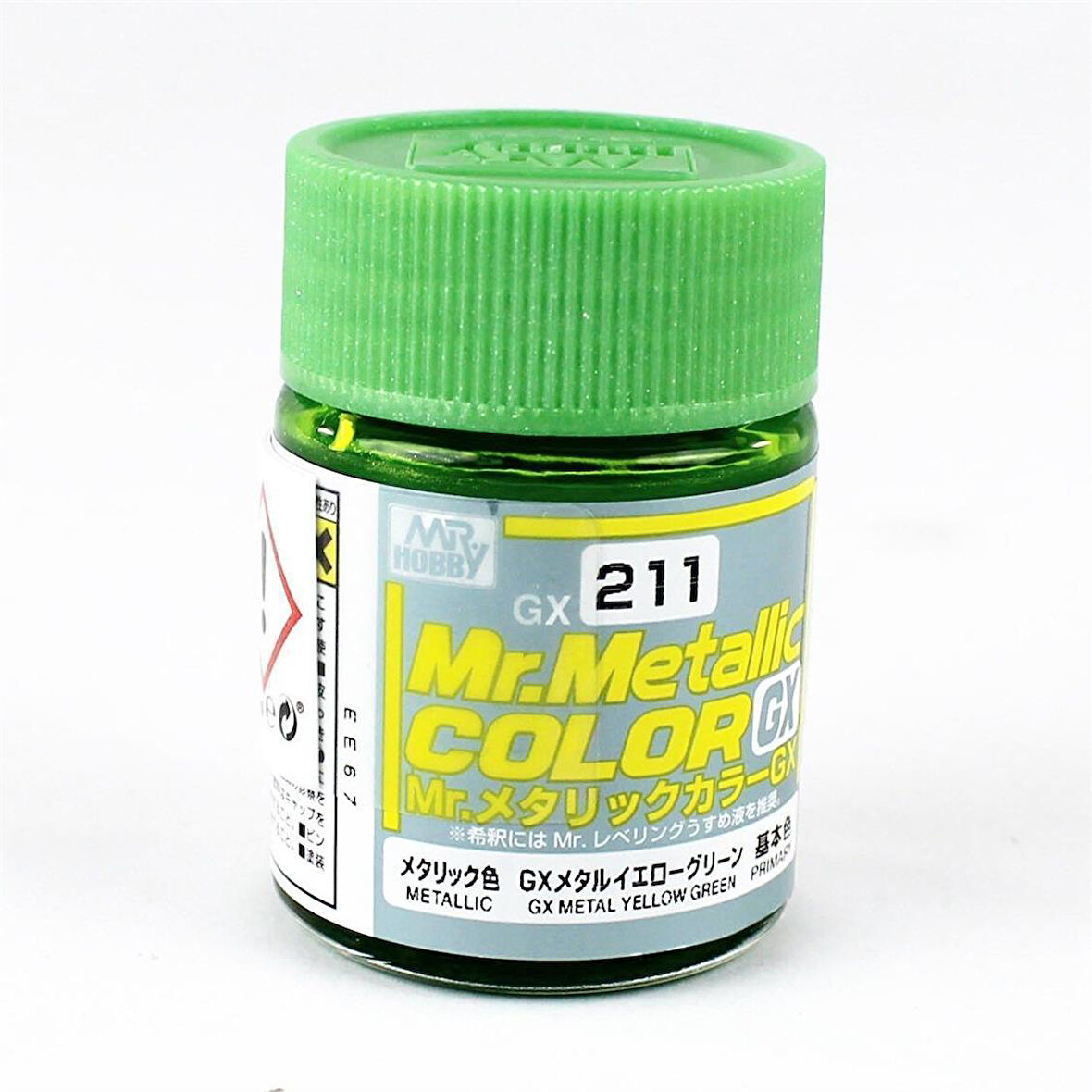 Mr.Hobby GX-211 18 ml. Metallic Yellow Green, Metalik Serisi Model Boyası