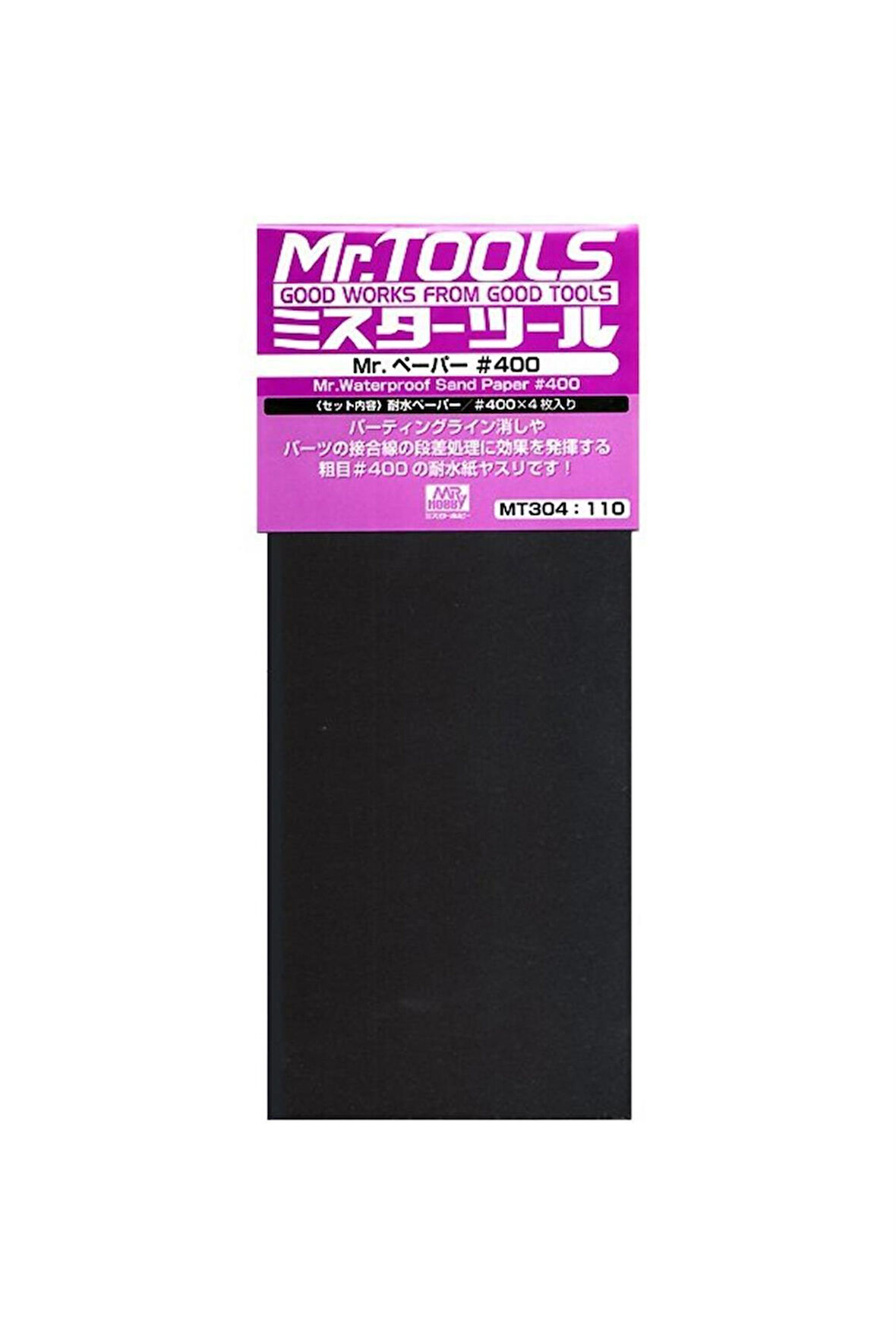 Mr.Hobby MT-304 Su Geçirmez, Kum Zımparası, No.400x4