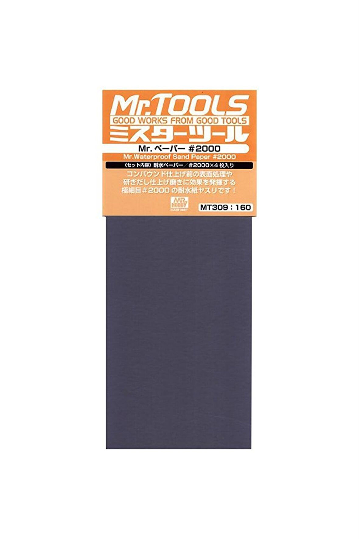 Mr.Hobby MT-309 Su Geçirmez, Kum Zımparası, No.2000x4