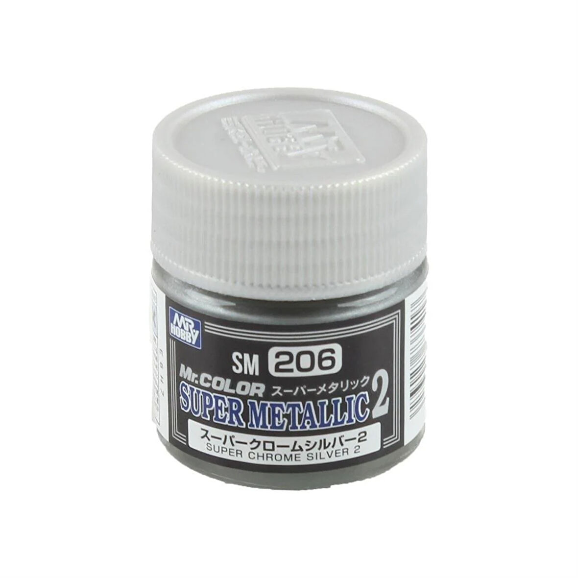 Mr.Hobby SM-206 10 ml. Super Chrome Silver, Metallic Colors-II Serisi Model Boyası