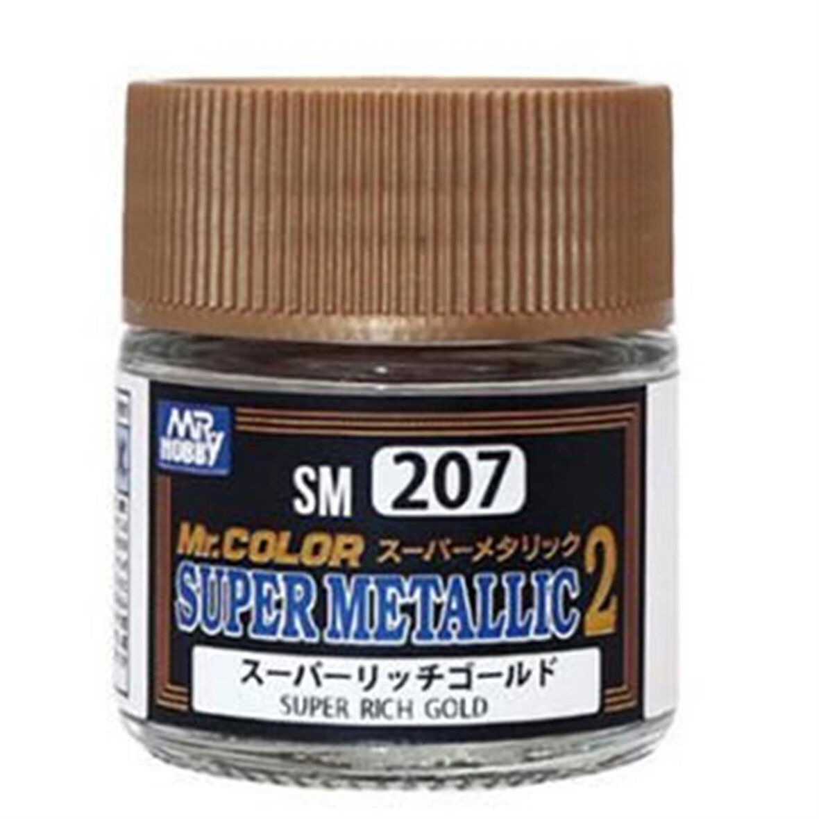 Mr.Hobby SM-207 10 ml. Super Rich Gold, Metallic Colors-II Serisi Model Boyası