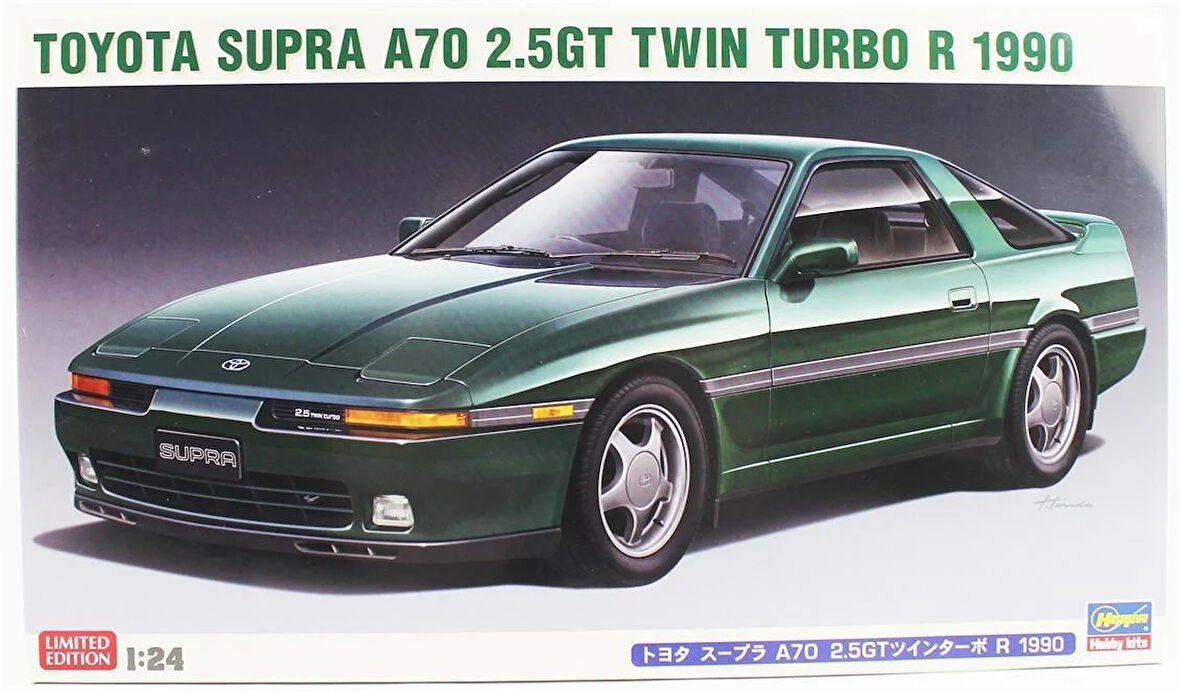 Hasegawa 20538 1/24 Ölçek, Toyota Supra A70 2.5GT Twin Turbo R 1990, Otomobil Plastik Model Kiti