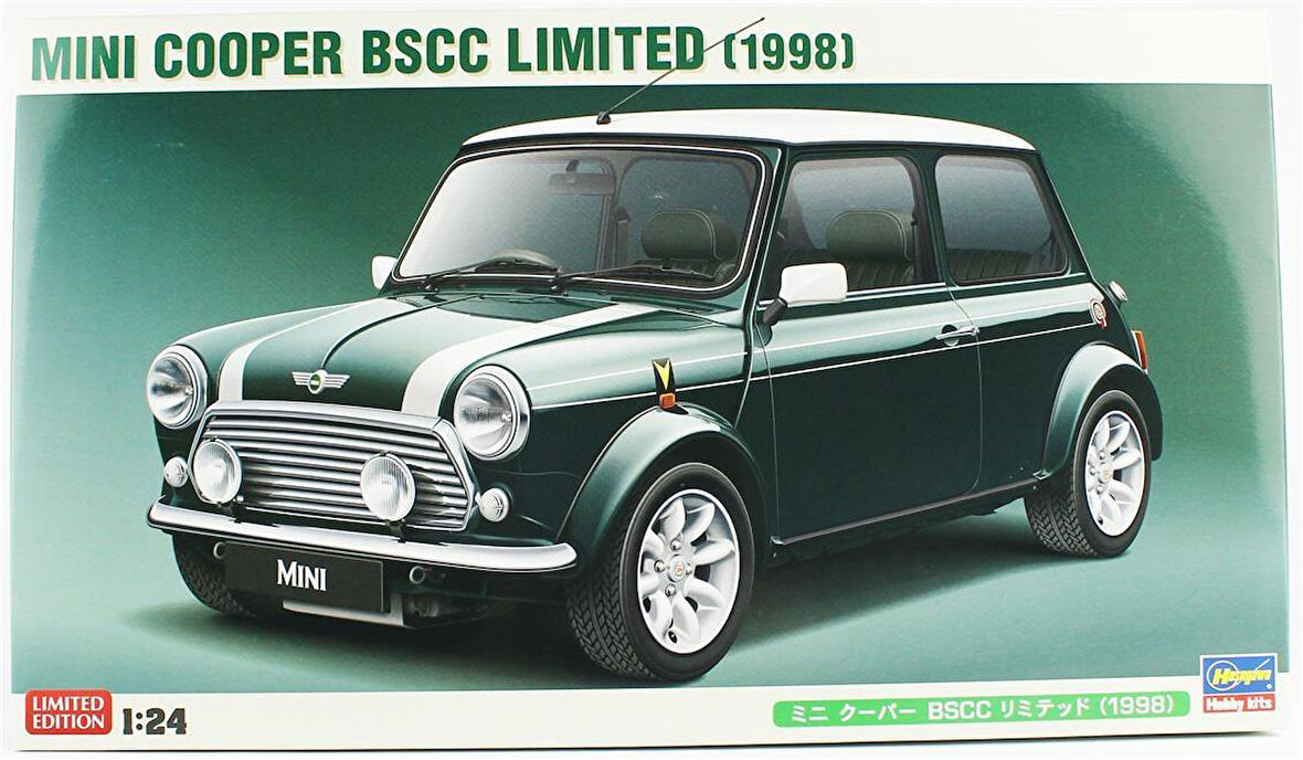 Hasegawa 20694 1/24 Ölçek, Mini Cooper BSCC Limited (1998), (Limited Edition) Otomobil Plastik Model Kiti