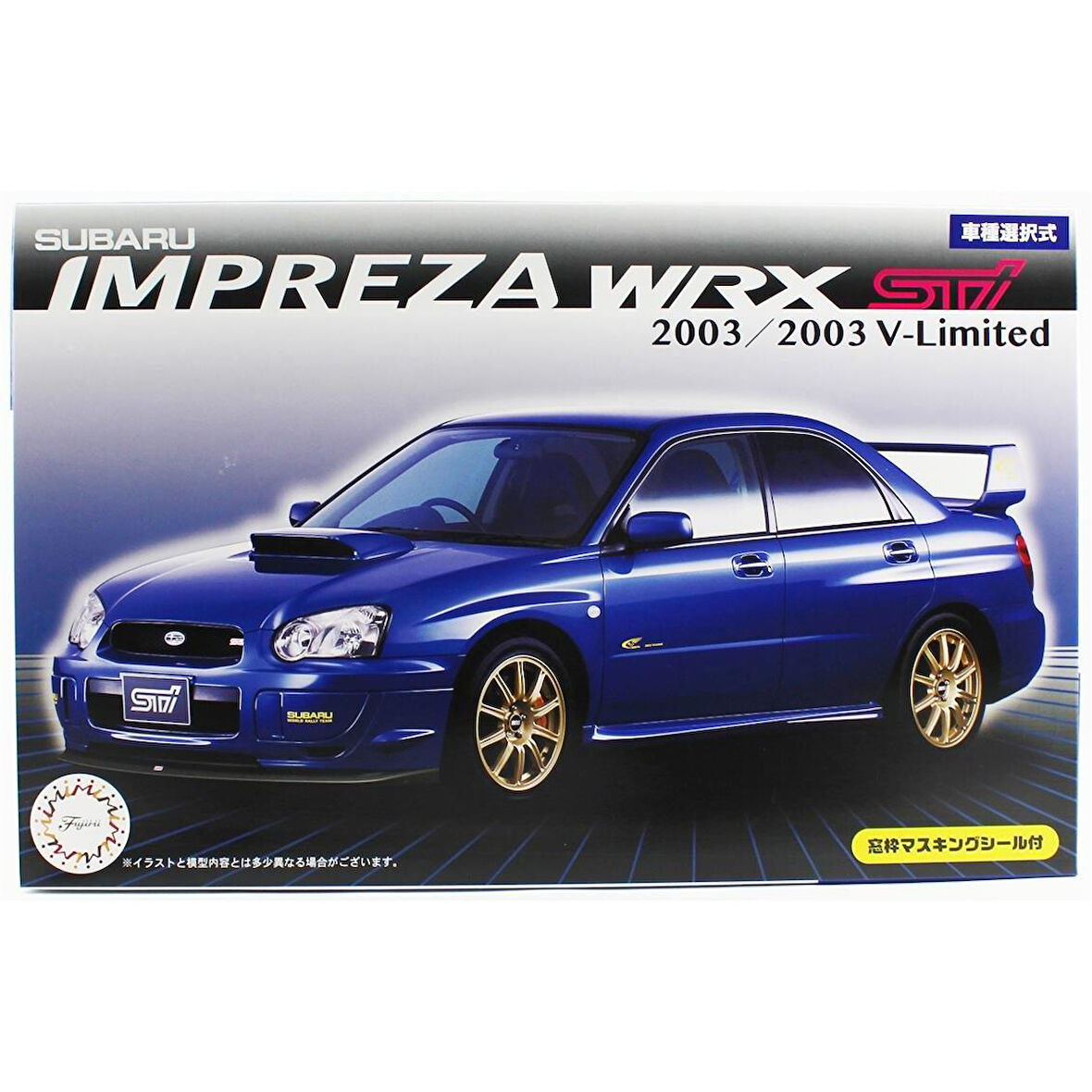 Fujimi ID-103 03940 1/24 Ölçek, Subaru Impreza WRX Sti/2003 V-Limited, (Cam Boyama Maskesi ile), Otomobil Plastik Model Kiti