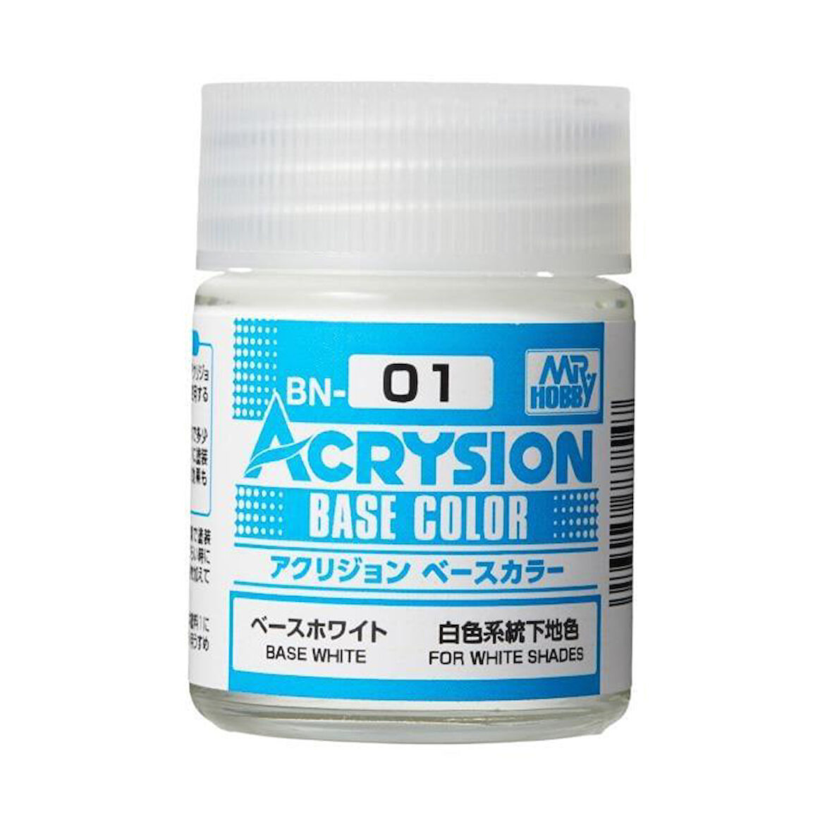 Mr.Hobby BN-01 18 ml. Base White, Acrysion Serisi Model Boyası