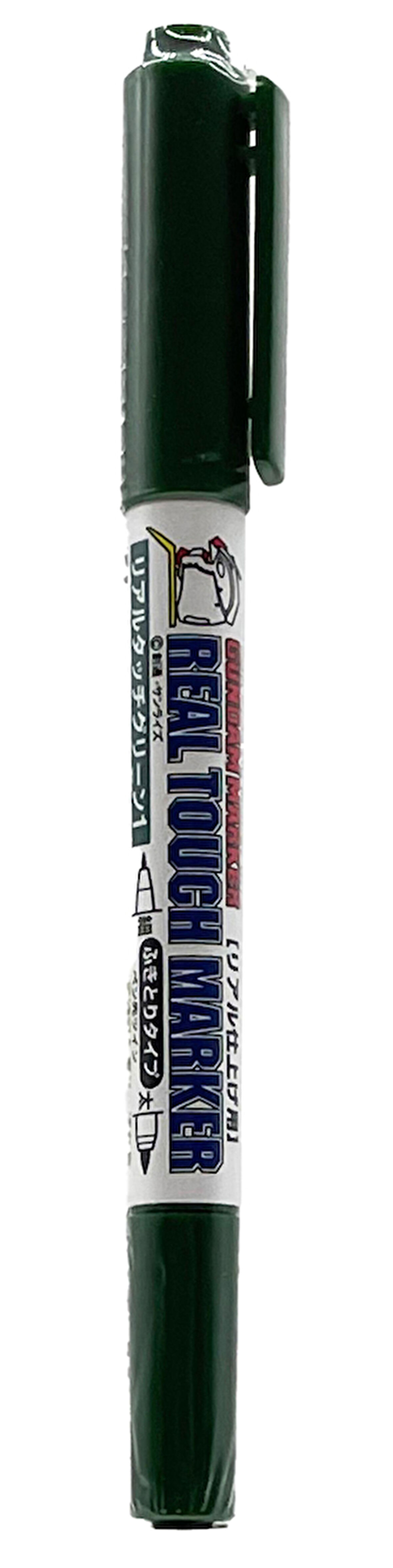 Mr.Hobby GM-408 Real Touch Green 1, İnce ve Kalın uclu Gölgelendirme Marker Kalemi