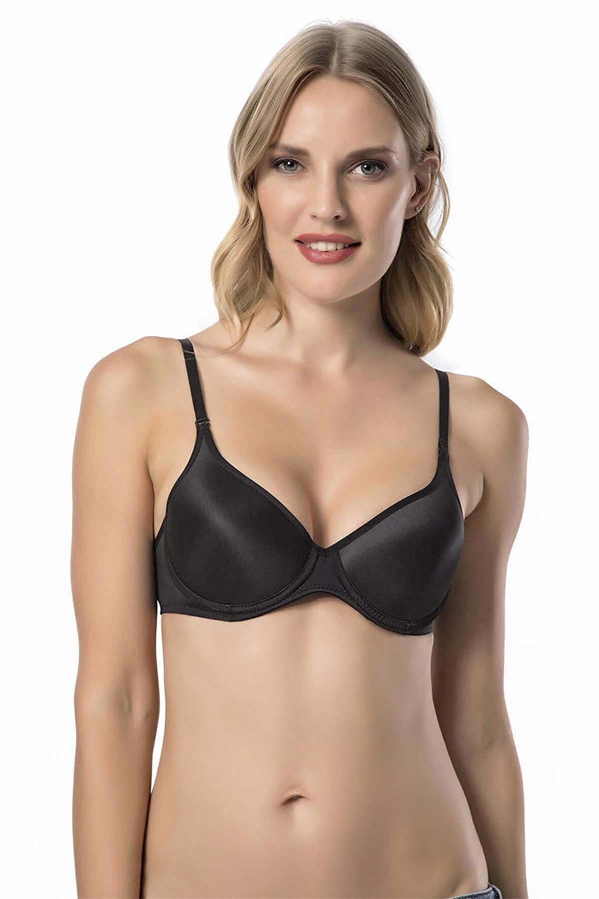 Desteksiz Pufidik Kaplı Micro Sütyen Siyah | Le Jardin 9600