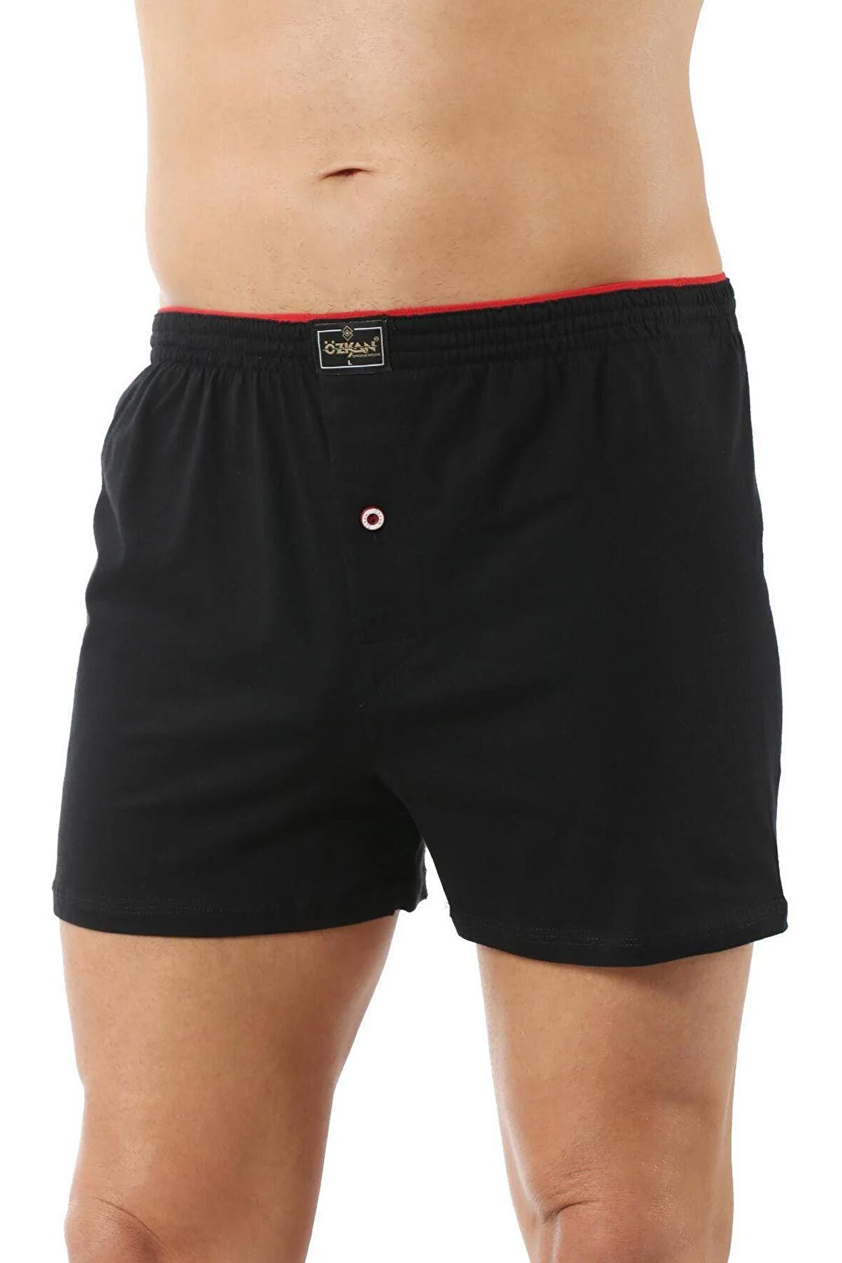  Erkek Şardonlu Boxer Siyah | Kompedan K0041
