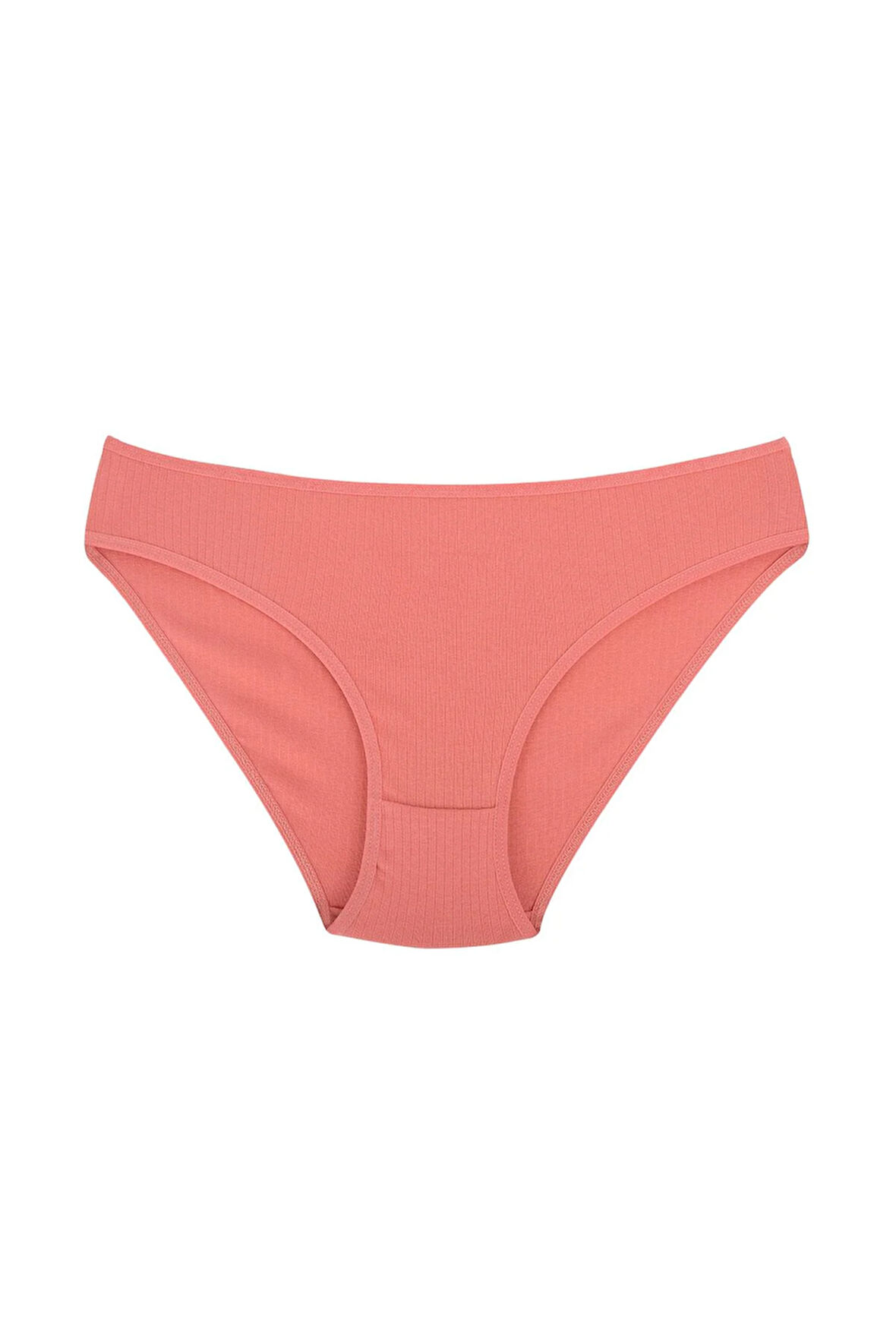 Fitilli Ribana Pamuklu Esnek Rahat Slip Bikini Külot | Mercan 26000