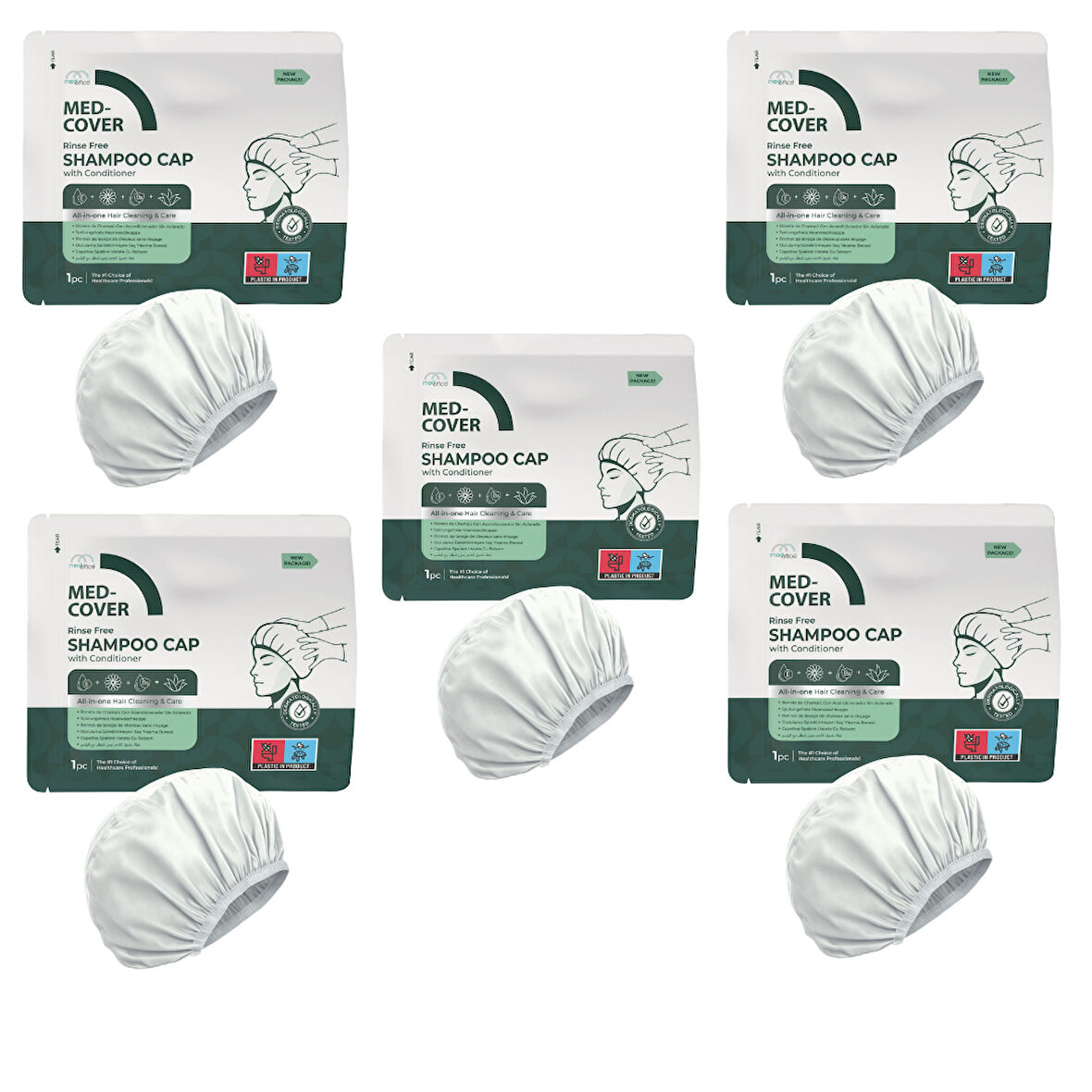 Med-Cover Saç Yıkama Bonesi x 5 adet