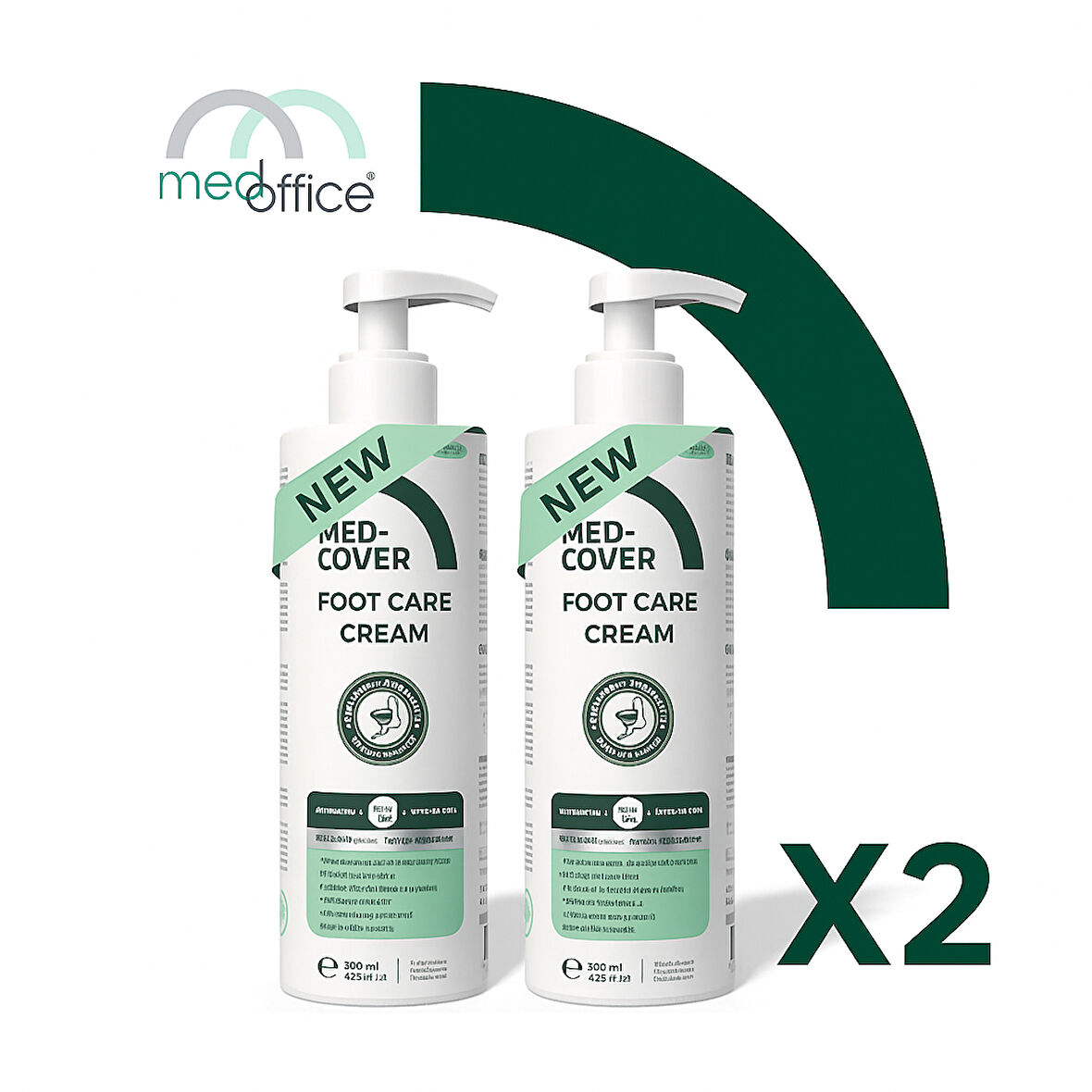 MED-COVER Ayak Bakım Kremi x 2 adet– Uyumlu & Hassas Ciltlere Özel (%10 Üre, Shea Butter, Beeswax