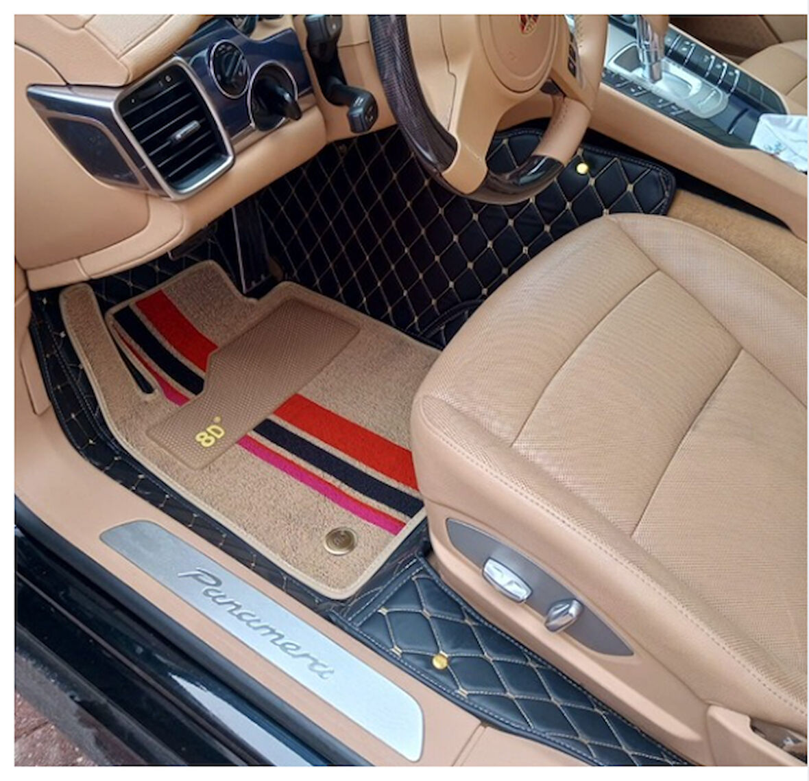 Porsche Panamera Aracına Özel 8D Çift Katmanlı Havuzlu Paspas Takımı
