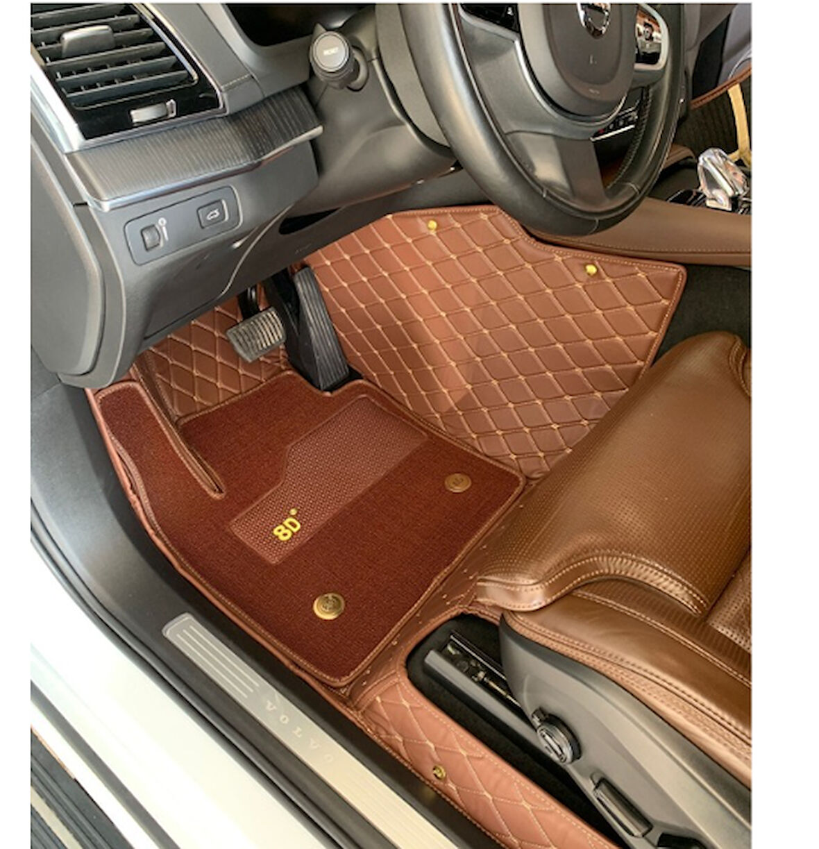 Volvo XC90 2015-2023 Arası 7 Kişilik Araca Özel 8d Çift Katmanlı Havuzlu Paspas Takımı