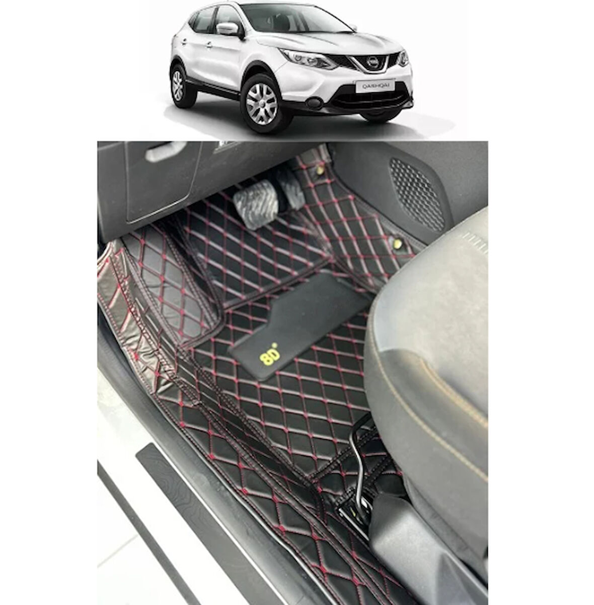 Nissan Qashqai 2016-2018 Arası Araca Özel 8D  Havuzlu Paspas Takımı