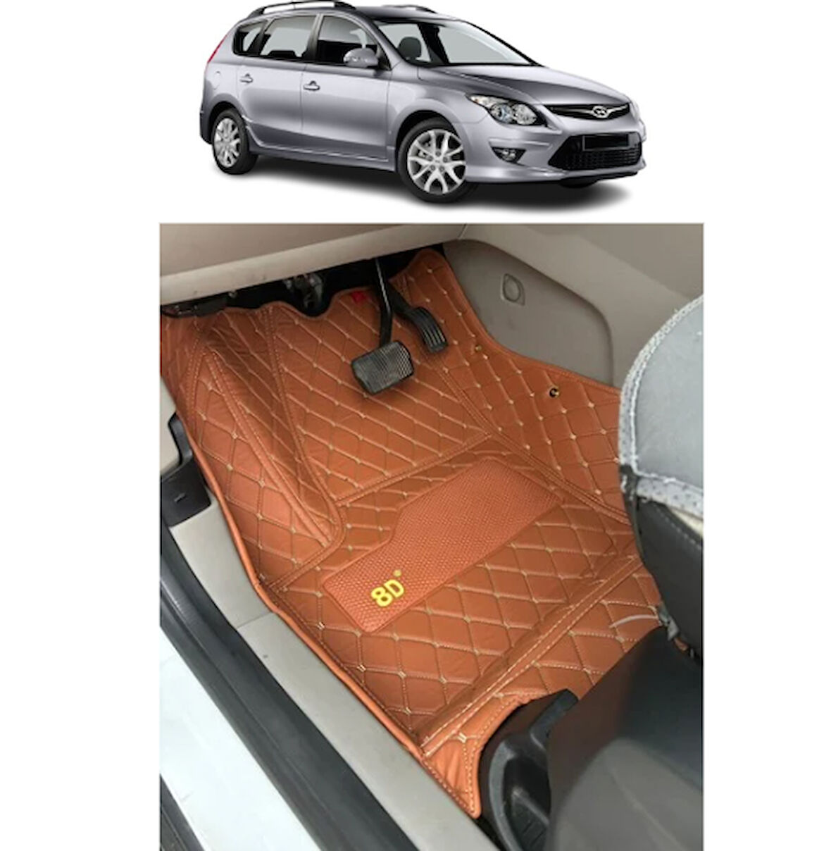 Hyundai İ30 2008-2012 Arası Araca Özel 8D Havuzlu Paspas Takımı