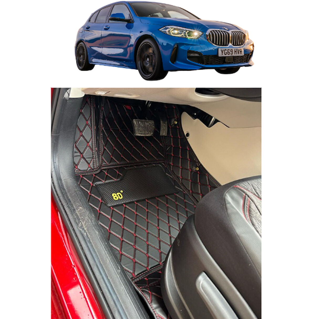 Bmw 320d 2019-2024 Arası Araca Özel 8d Havuzlu Paspas Takımı
