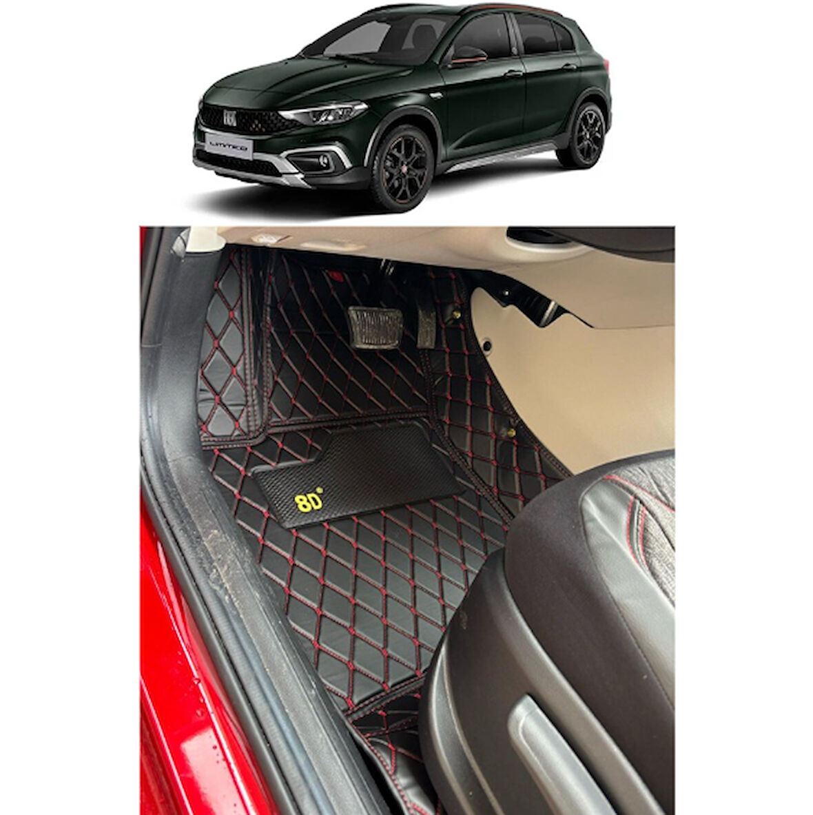 Fiat Egea Cross Aracına Özel 8D Havuzlu Paspas Takımı
