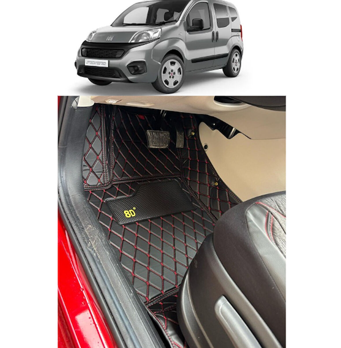 Fiat Fiorino Aracına Özel 8d Tek Katmanlı Havuzlu Paspas Takımı