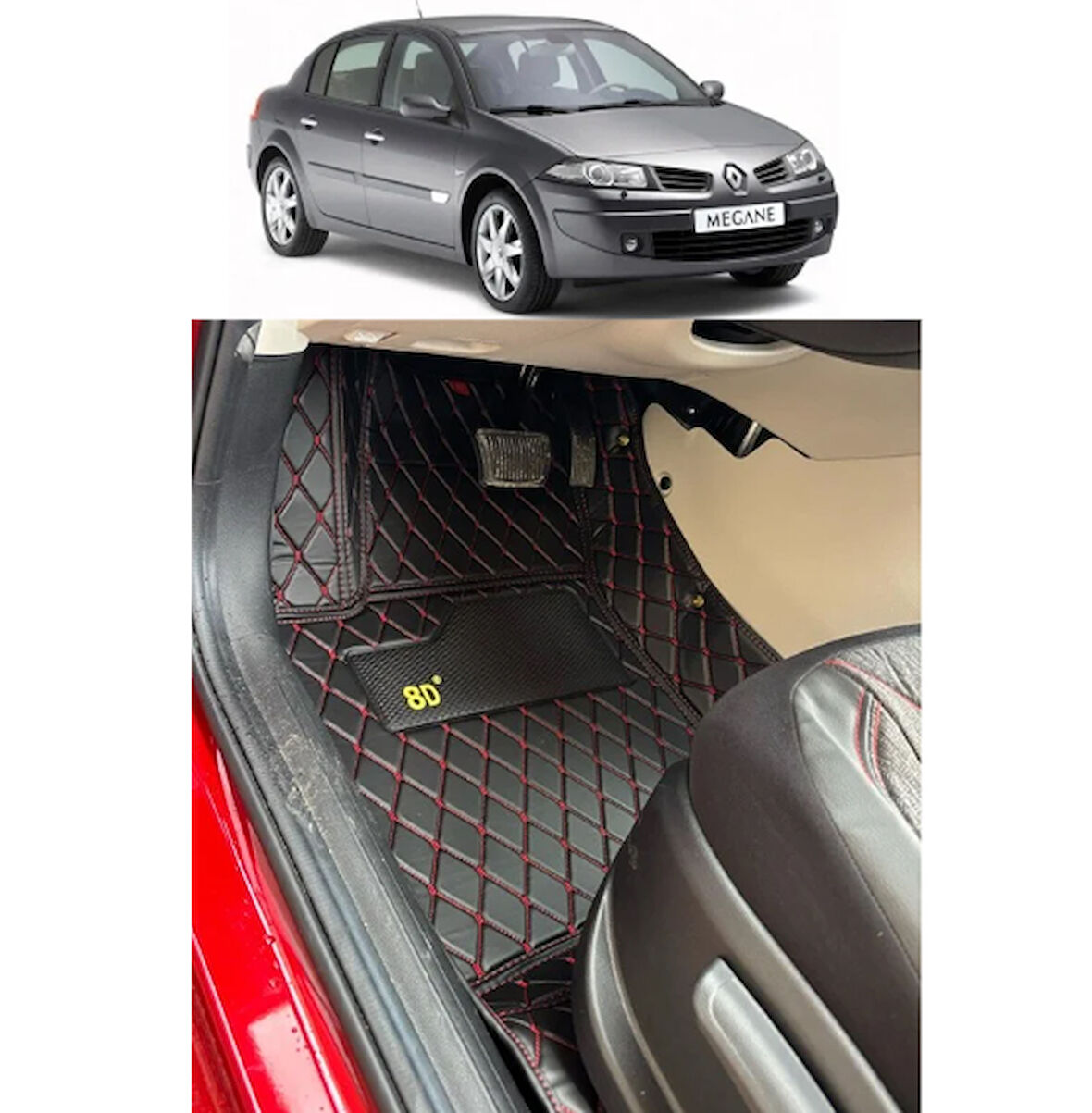 Renault Megane 2 2006-2010 Arası 8d Havuzlu Paspas Takımı