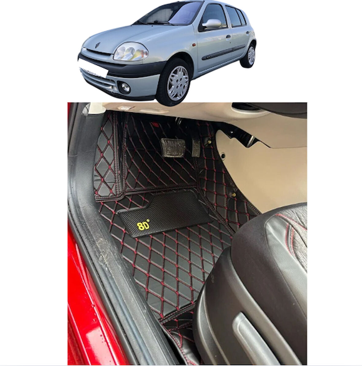 Renault Clio 1995-2001 Arası Araca Özel 8d Havuzlu Paspas Takımı 