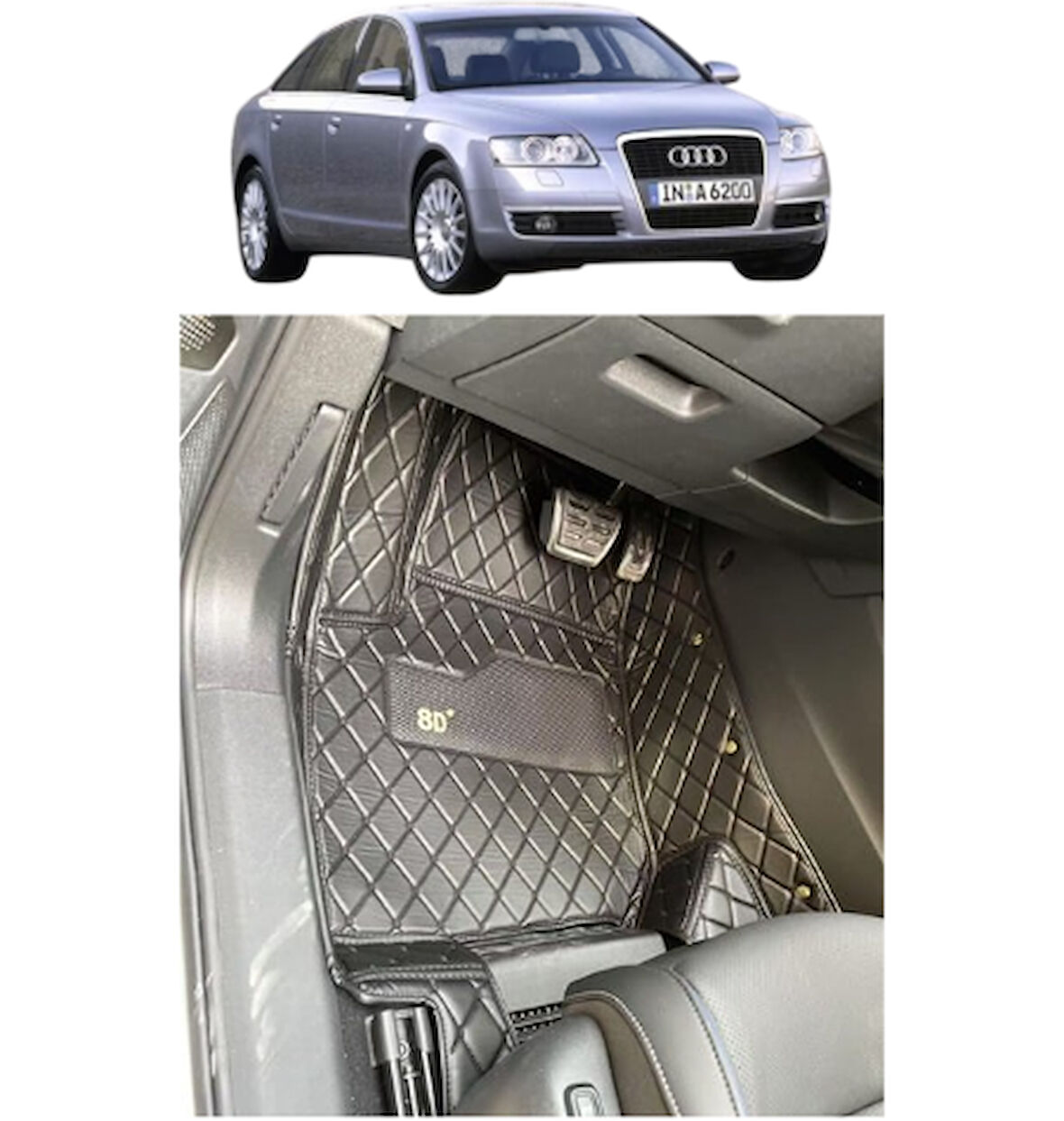 Audi A6 2005-2011 Arası Aracına Özel 8D Tek Katmanlı Havuzlu Paspas Takımı
