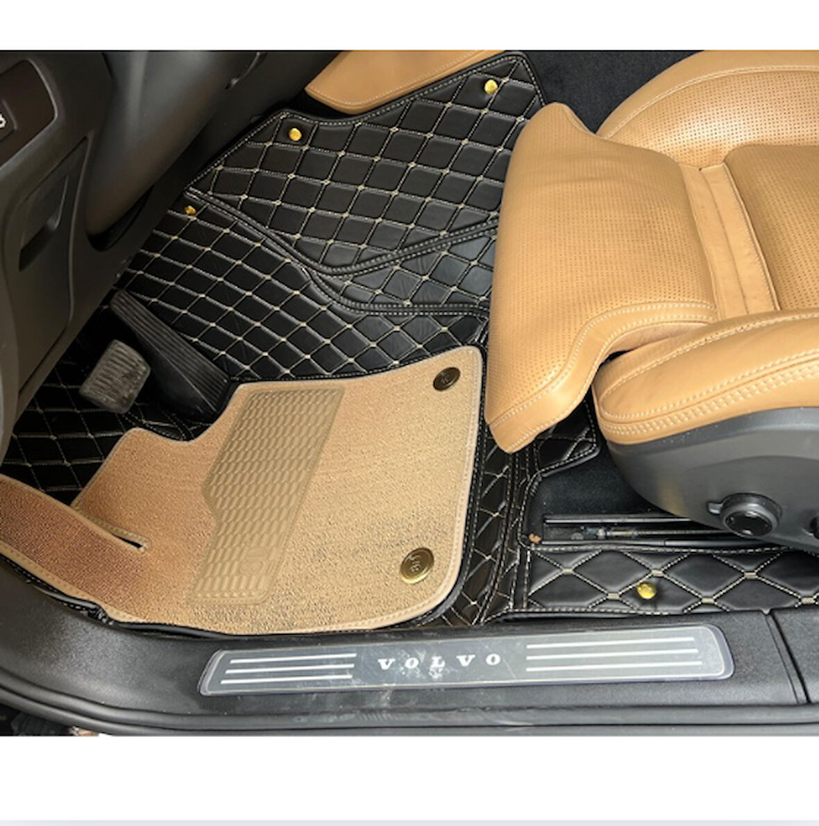 Volvo S90 2016-2025 Arası (Dizel) Aracına ÖZel 8d Çift Katmanlı Havuzlu Paspas Takımı