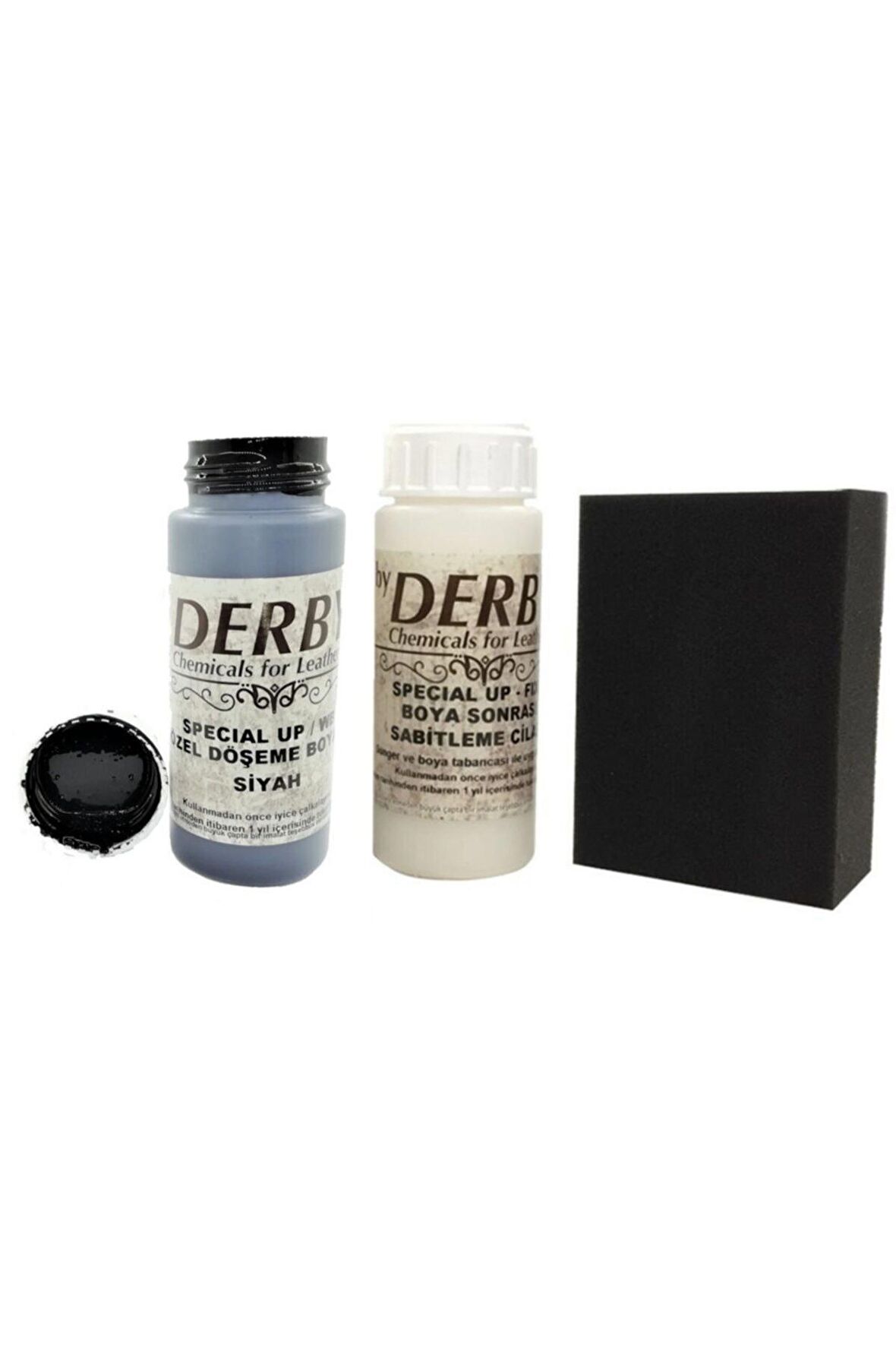 Deri Boyama Ve Bakım Seti 100 ml 2'lü Set -siyah