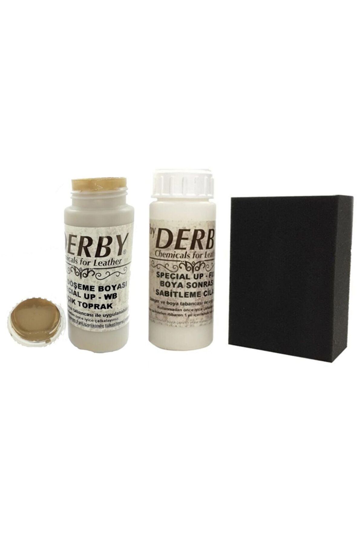 Deri Boyama Ve Bakım Seti 100 ml 2'li Set-açık Toprak