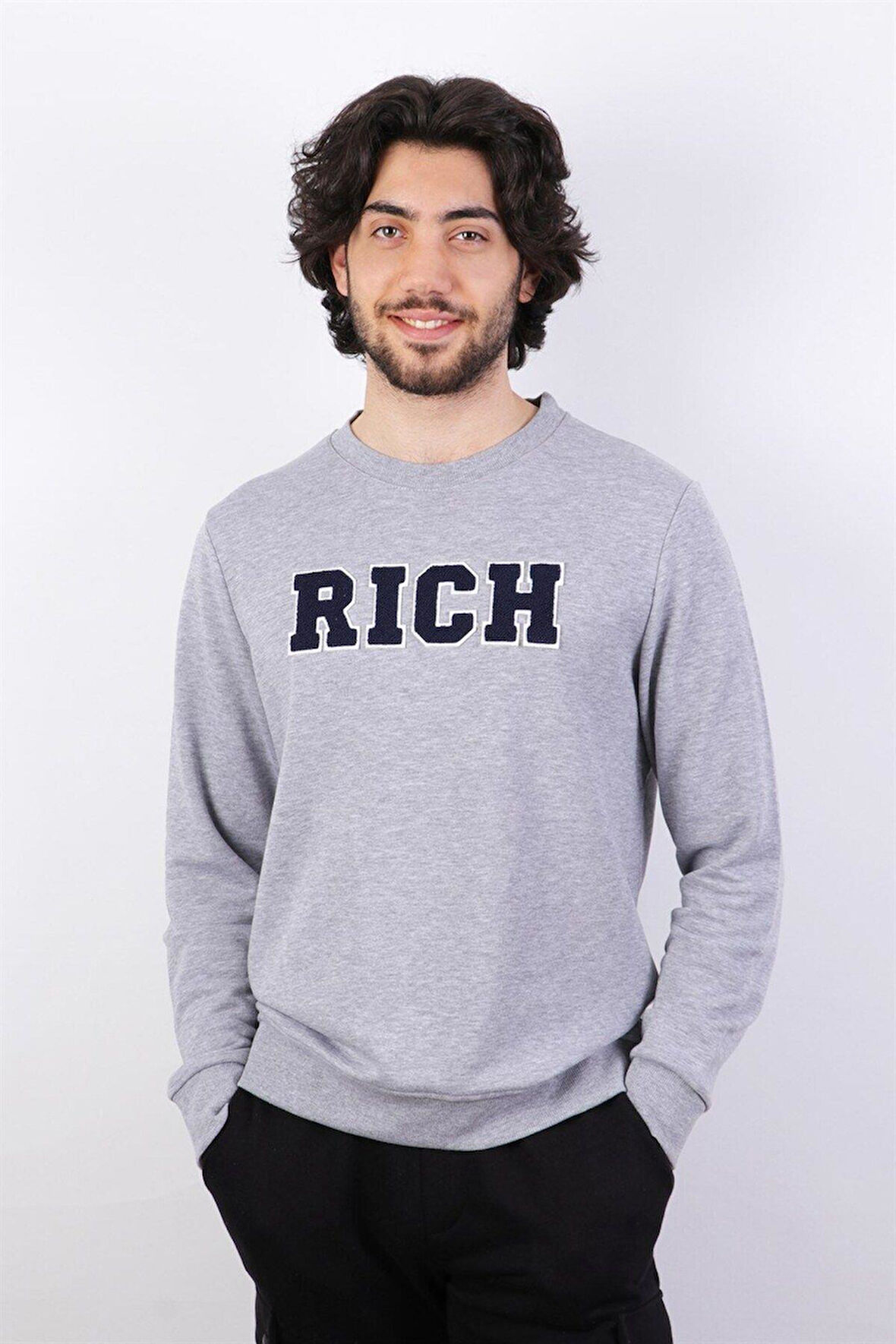 Rich Erkek Baskılı Sweatshirt