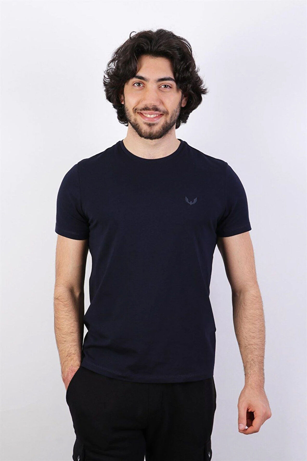 Rich Erkek Logo Baskılı T-shirt %100 Pamuk Tişört