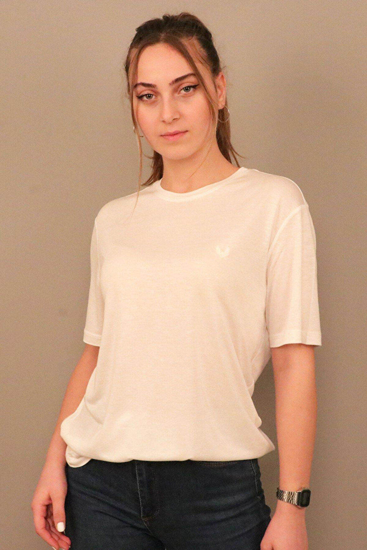 Rich Kadın O Yaka T-shirt Tişört