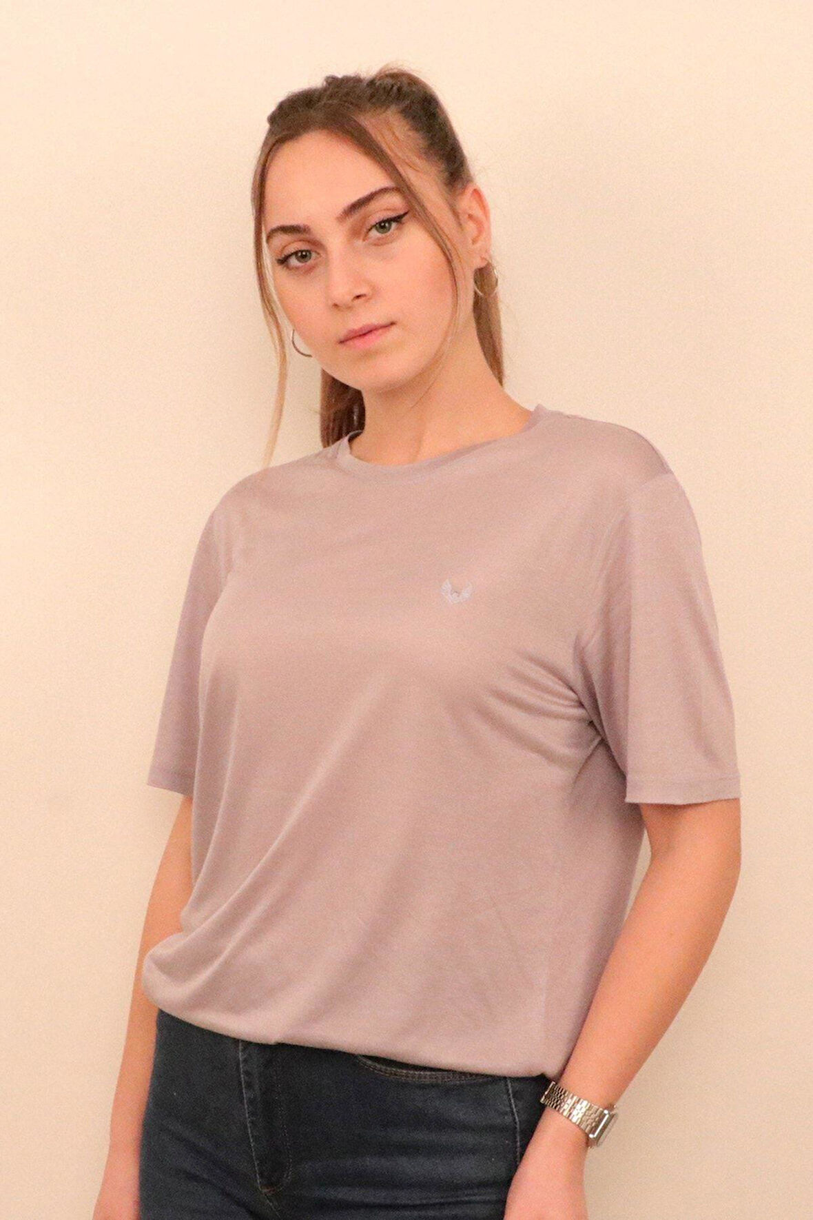 Rich Kadın O Yaka T-shirt Tişört