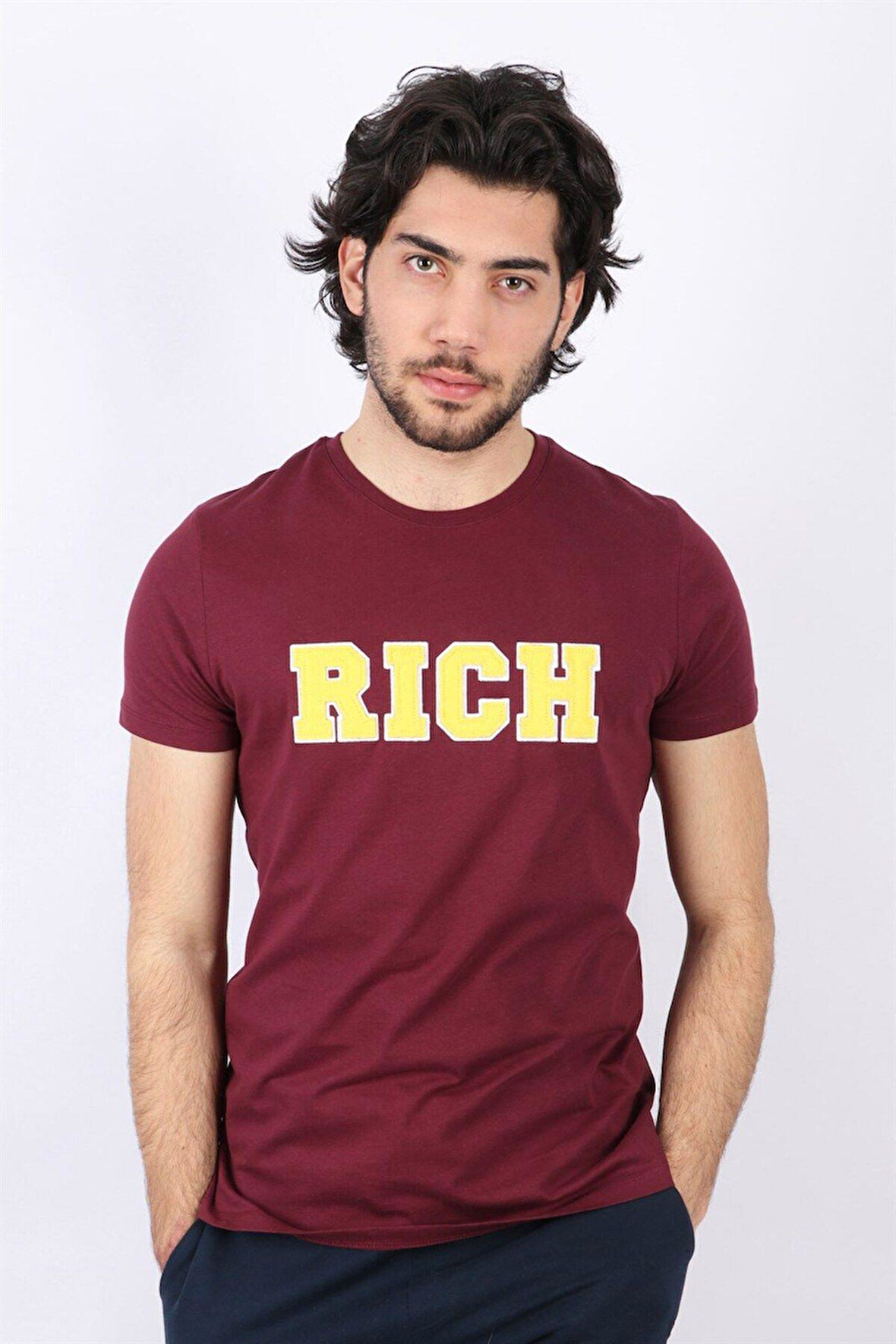 Erkek Nakış Baskılı T-shirt