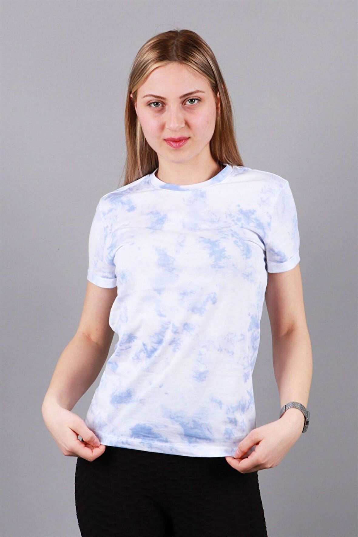 Kadın Bisiklet Yaka T-shirt Tşört