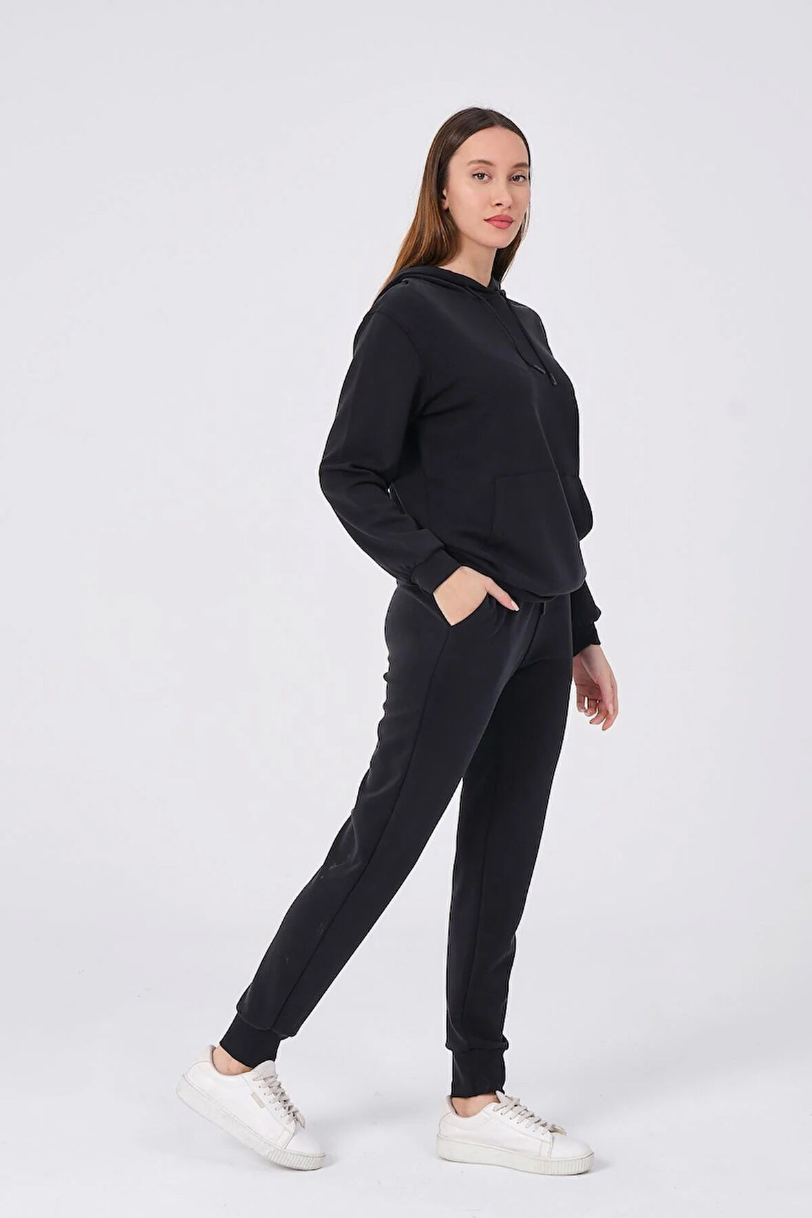 Kadın Yumuşak Kumaş Eşofman Takımı Eşofman Altı ve Sweatshirt