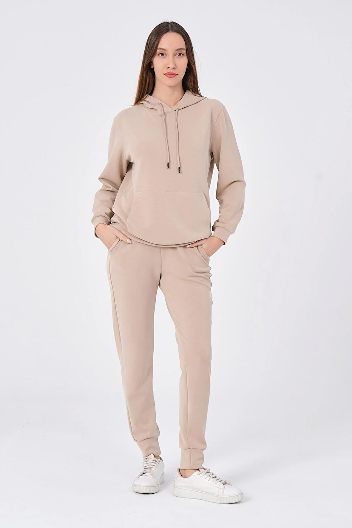 Kadın Yumuşak Kumaş Eşofman Takımı Eşofman Altı ve Sweatshirt