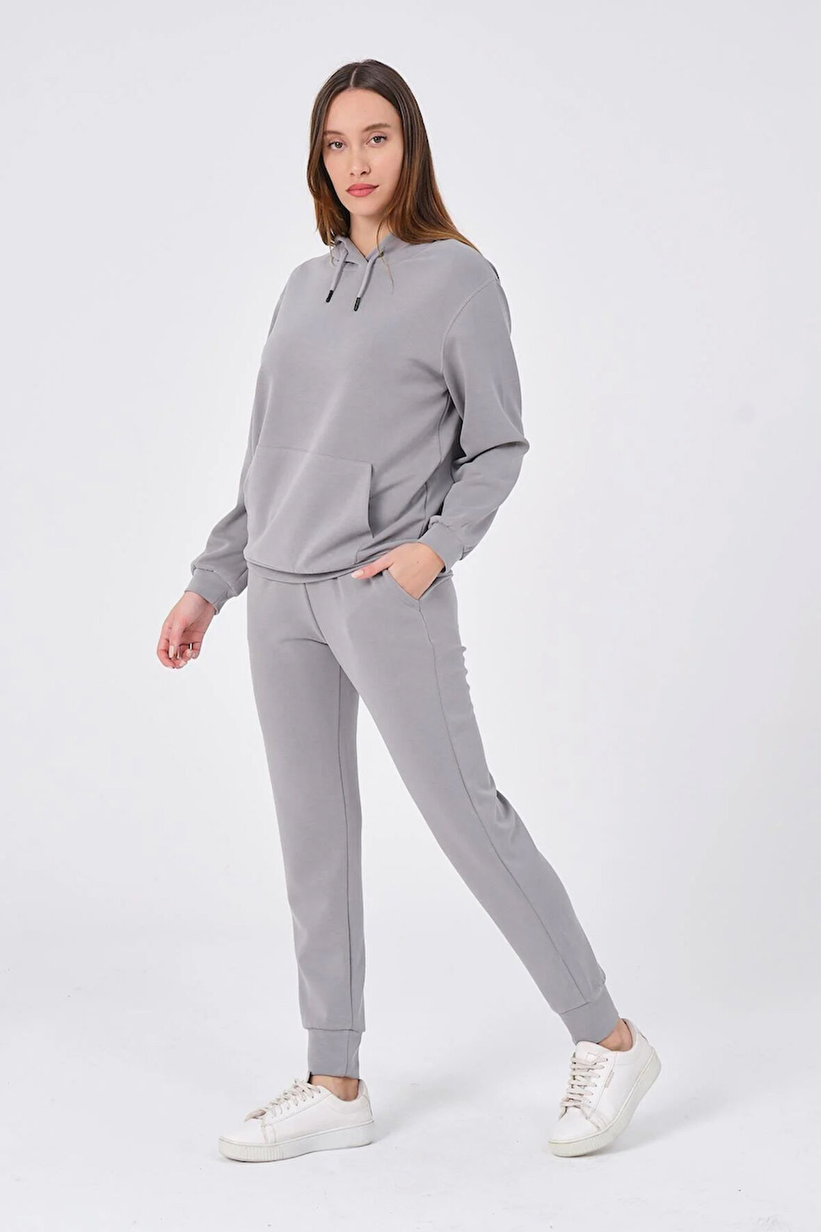 Kadın Yumuşak Kumaş Eşofman Takımı Eşofman Altı ve Sweatshirt