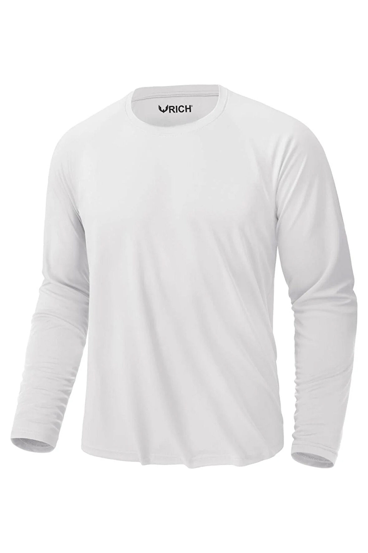 Erkek Beyaz Basic Uzun Kollu Tişört Sporcu Body T-shirt