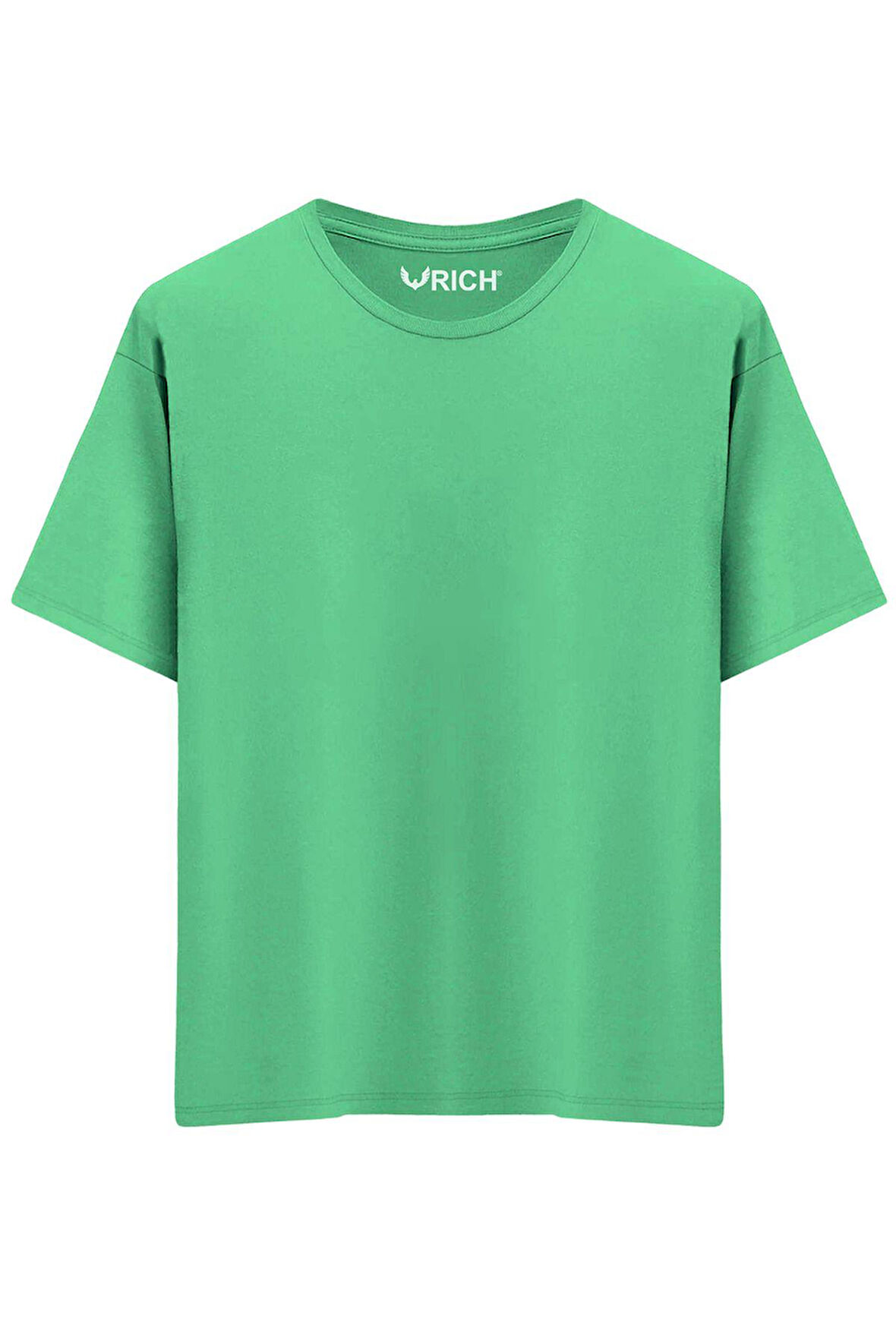 Erkek %100 Pamuk Oversize Tişört Basic Bisiklet Yaka Kısa Kollu T-Shirt