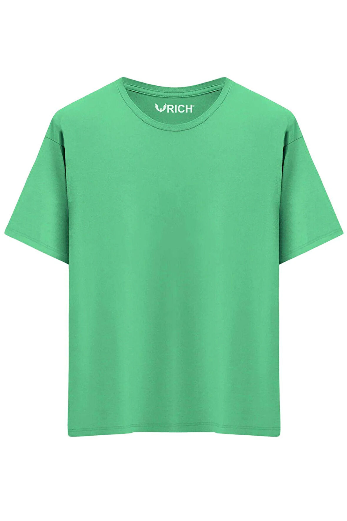 Erkek %100 Pamuk Oversize Tişört Basic Bisiklet Yaka Kısa Kollu T-Shirt