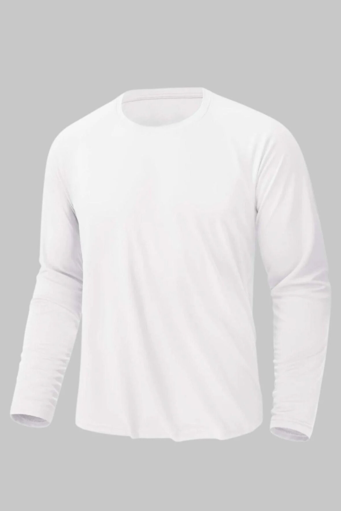 Erkek Uzun Kollu %100 Pamuk Elasten Dar Kesim Badi