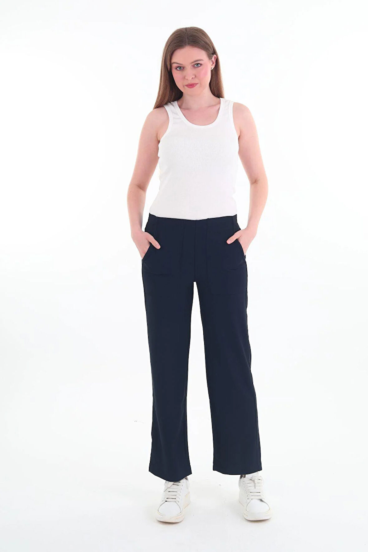 Kadın Yüksek Bel Bol Paça Pantolon