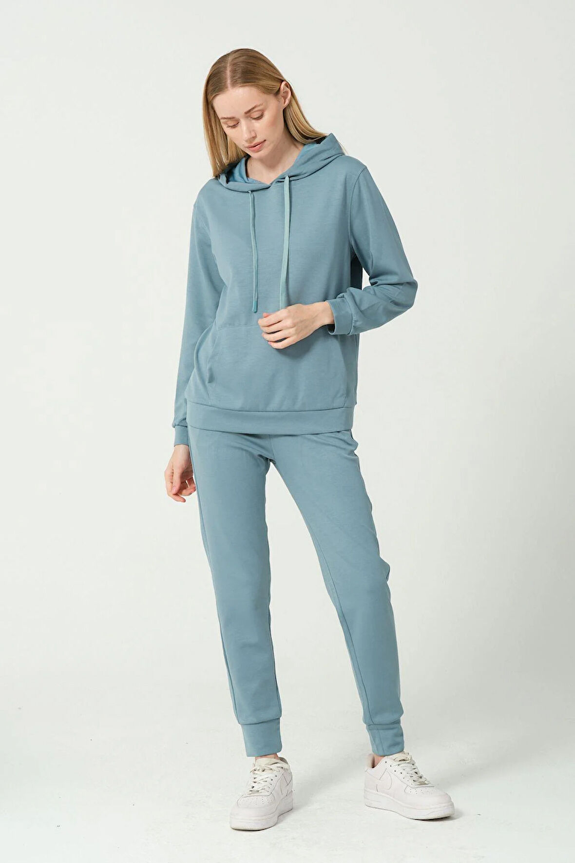 Kadın Yumuşak Kumaş Eşofman Takımı Eşofman Altı ve Sweatshirt