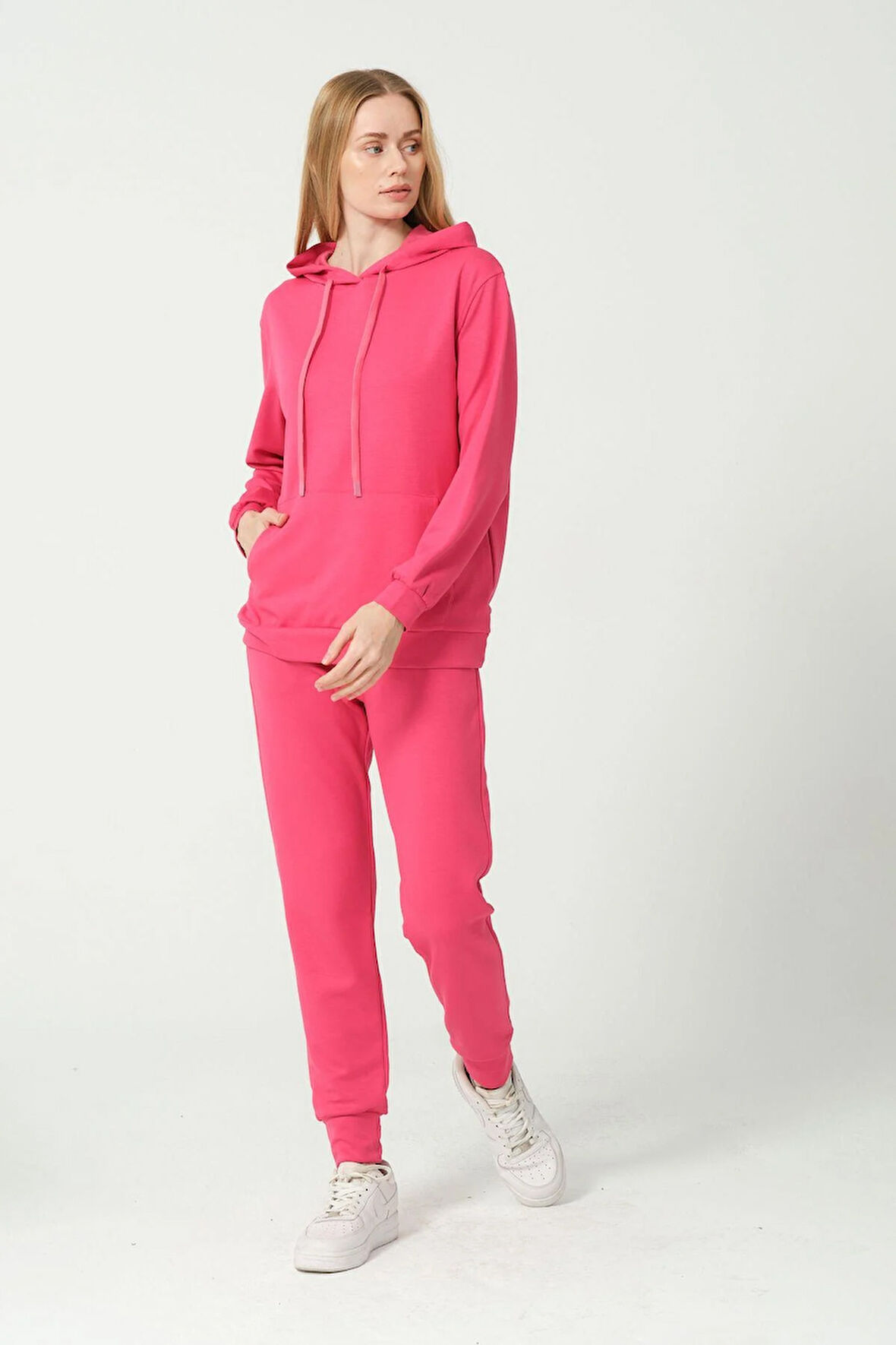 Kadın Yumuşak Kumaş Eşofman Takımı Eşofman Altı ve Sweatshirt