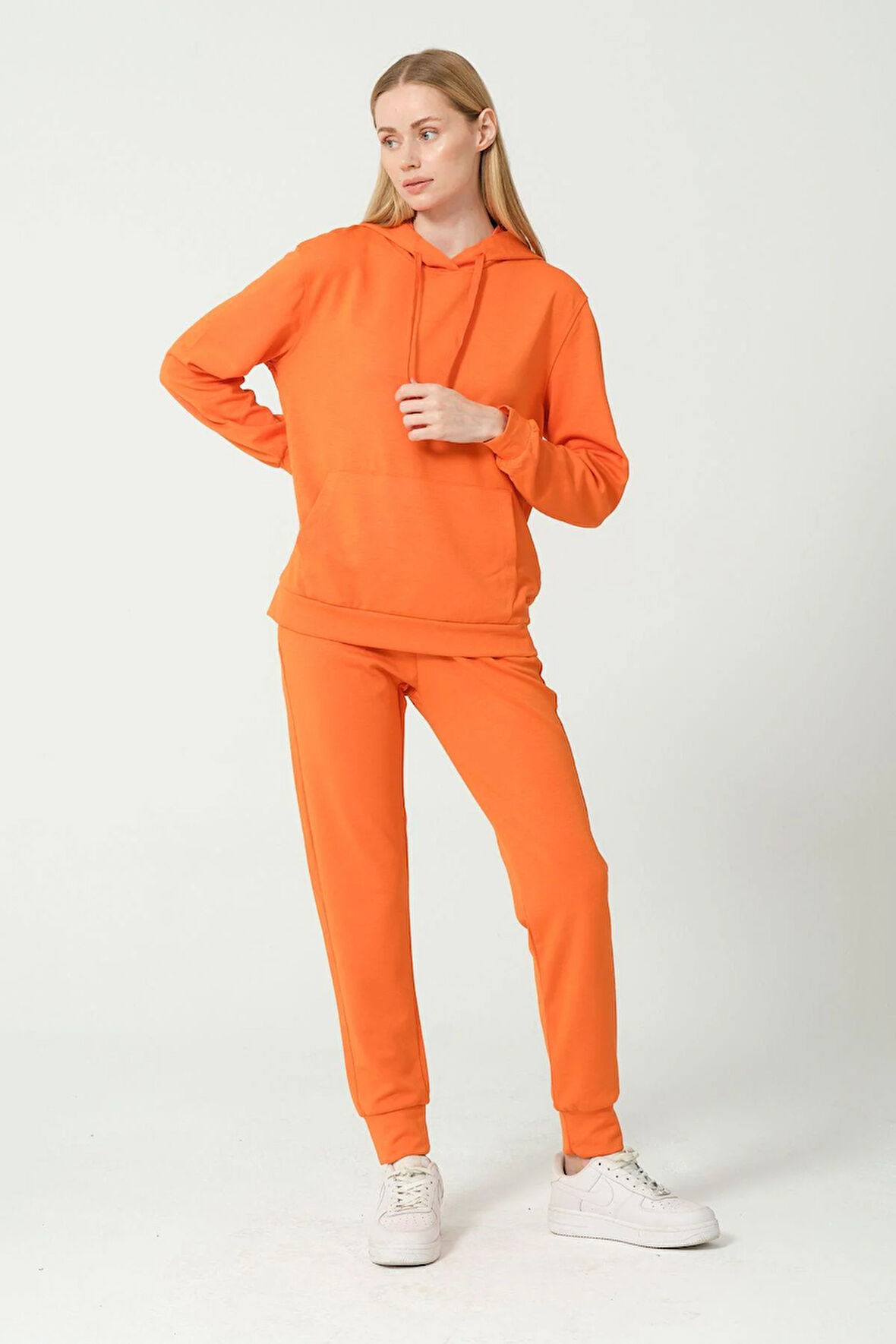 Kadın Yumuşak Kumaş Eşofman Takımı Eşofman Altı ve Sweatshirt