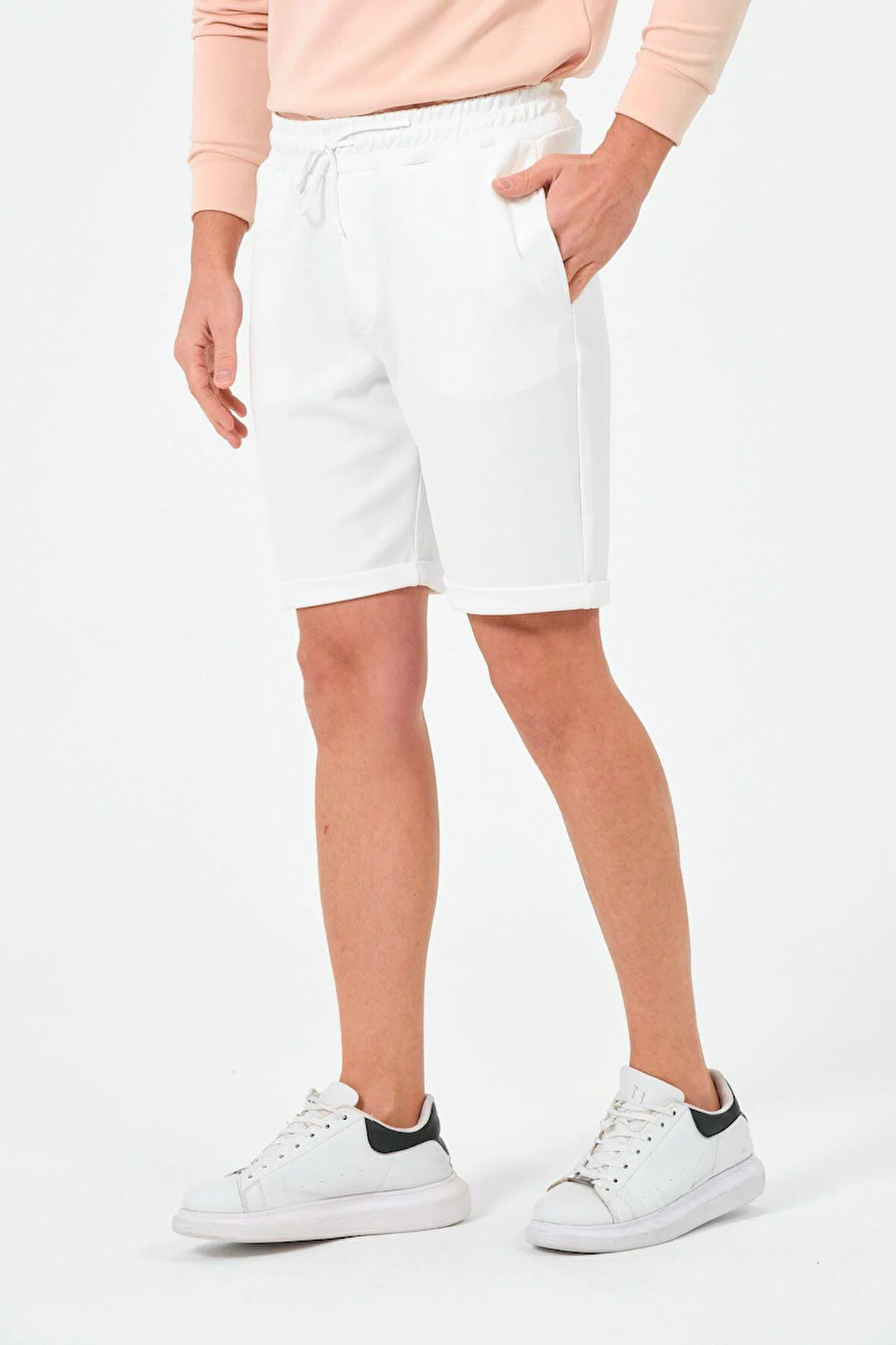 Erkek Düz Renk Regular Fit Bermuda Şort