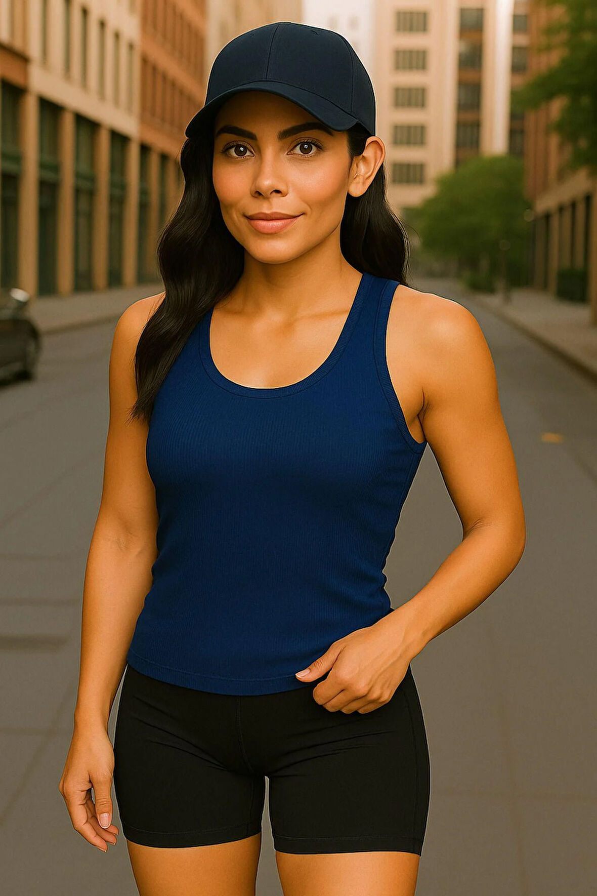 %100 Pamuk Kaşkorse Sıfır Kol Bisiklet Yaka Kadın Atlet - Yazlık Rahat Şık Basic Atlet