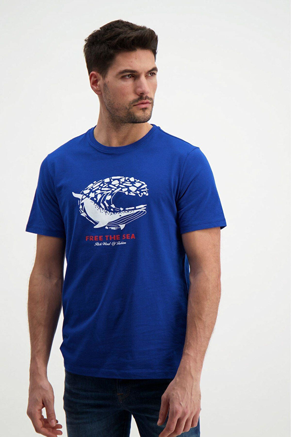 Rich Erkek Bisiklet Yaka T-shirt