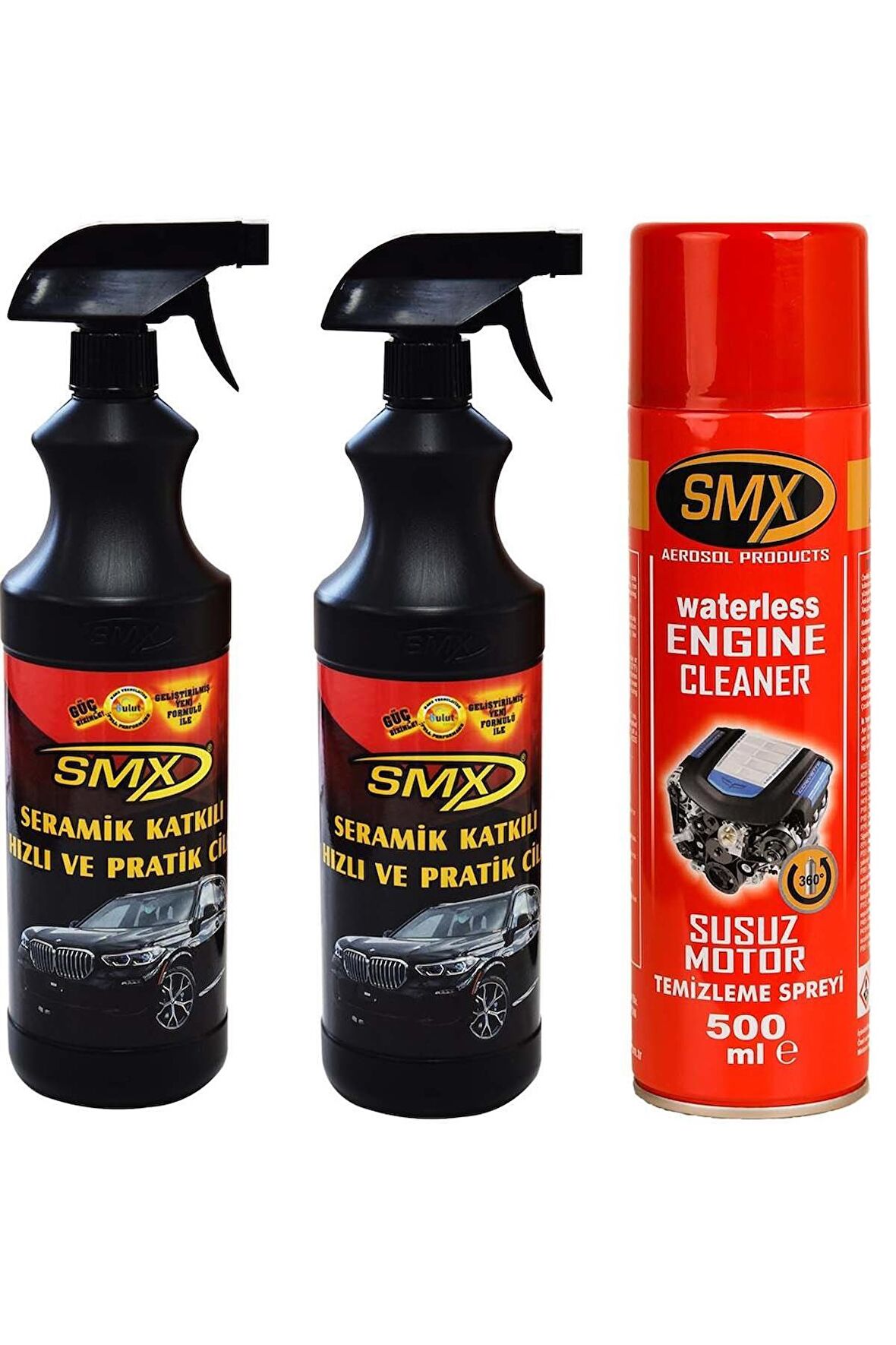 SMX Seramik Cila / Hızlı Cila / Pratik Cila 2 Adet / Susuz Motor Temizleme ve Koruma Spreyi