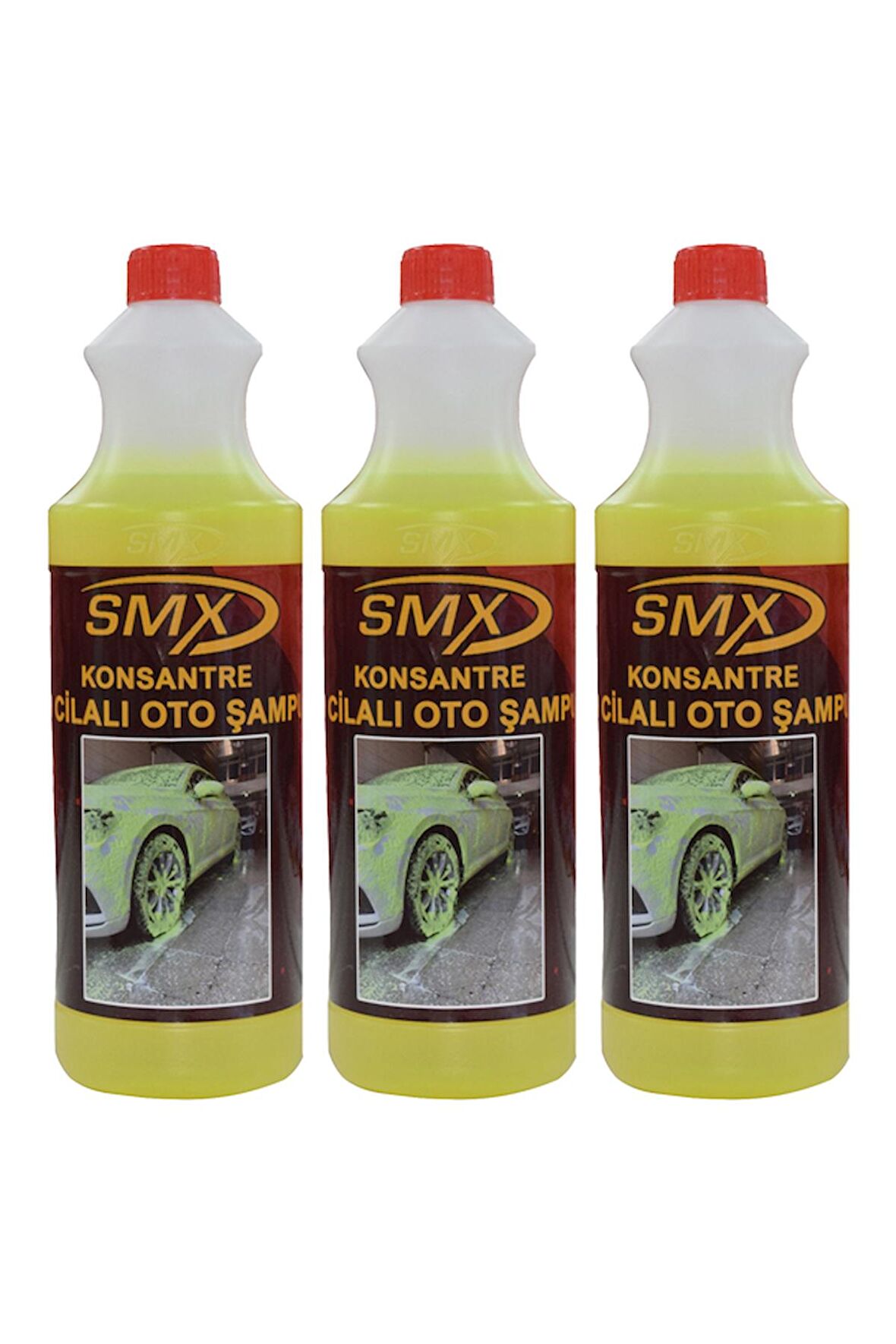 3 Adet SMX %40 Cilalı Oto Şampuanı (1 LT)